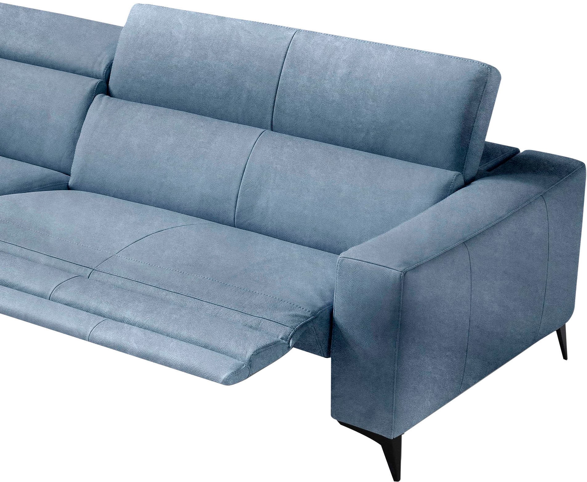Egoitaliano Ecksofa »Edith, Designsofa mit hohem Sitzkomfort, Breite 269cm, L-Form« inkl. elektrischer Relaxfunktion und manuell verstellbaren Kopfteilen