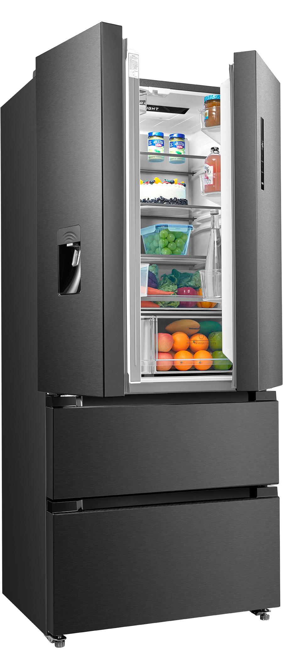 Hanseatic French Door »HFD18983CWDBI«, Wasserspender mit Wassertank günstig online kaufen