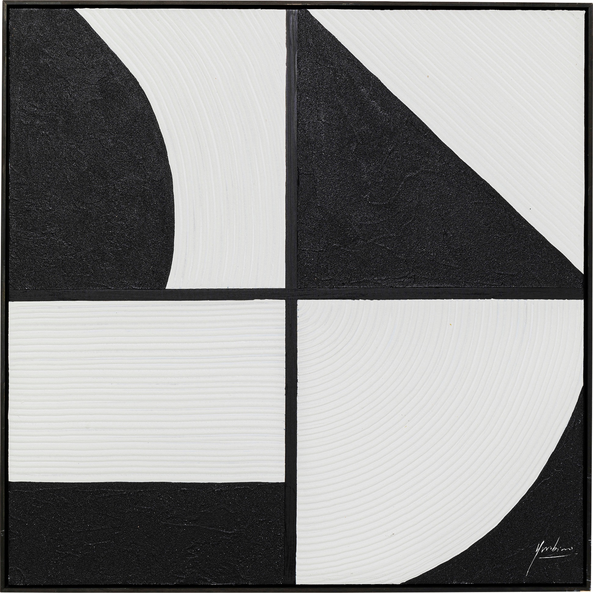 Kare Design Bild mit Rahmen "Gerahmtes Bild Modulo 100x100cm" günstig online kaufen