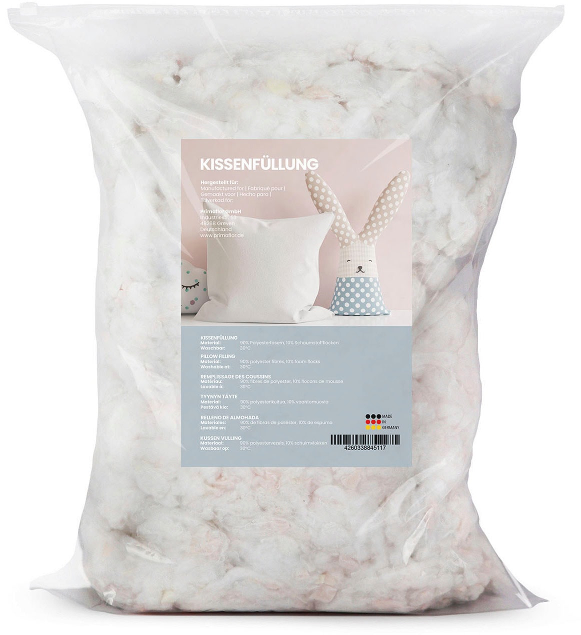 Primaflor-Ideen in Textil Kissenfüllung »Kissenfüllung Polyesterfasergemisch, 1kg«, Füllmaterial für Kissen, ideal als Bastelmaterial, waschbar