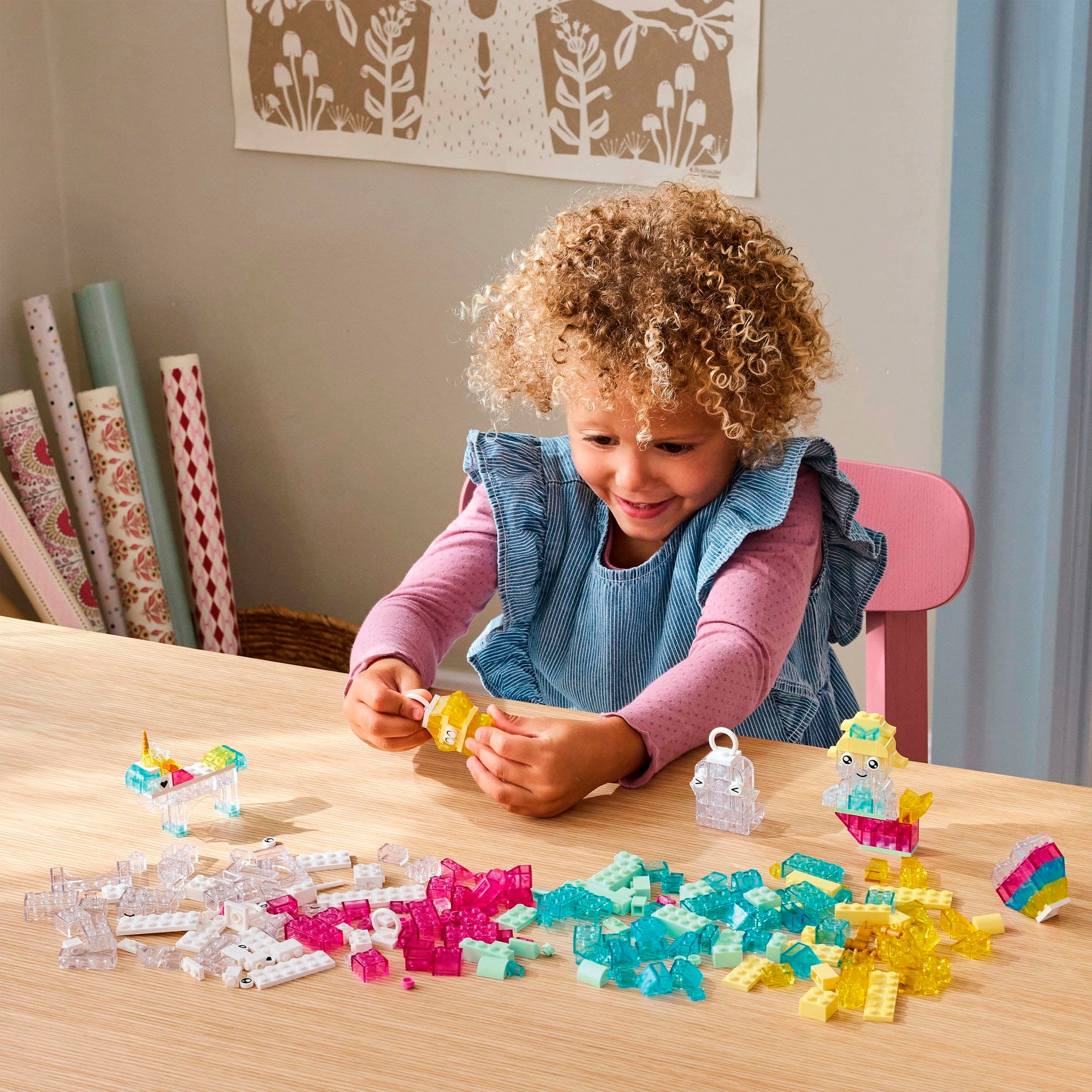 LEGO® Konstruktionsspielsteine »Zauberbox mit durchsichtigen Steinen (11040), LEGO® Classic«, (340 St.), Made in Europe