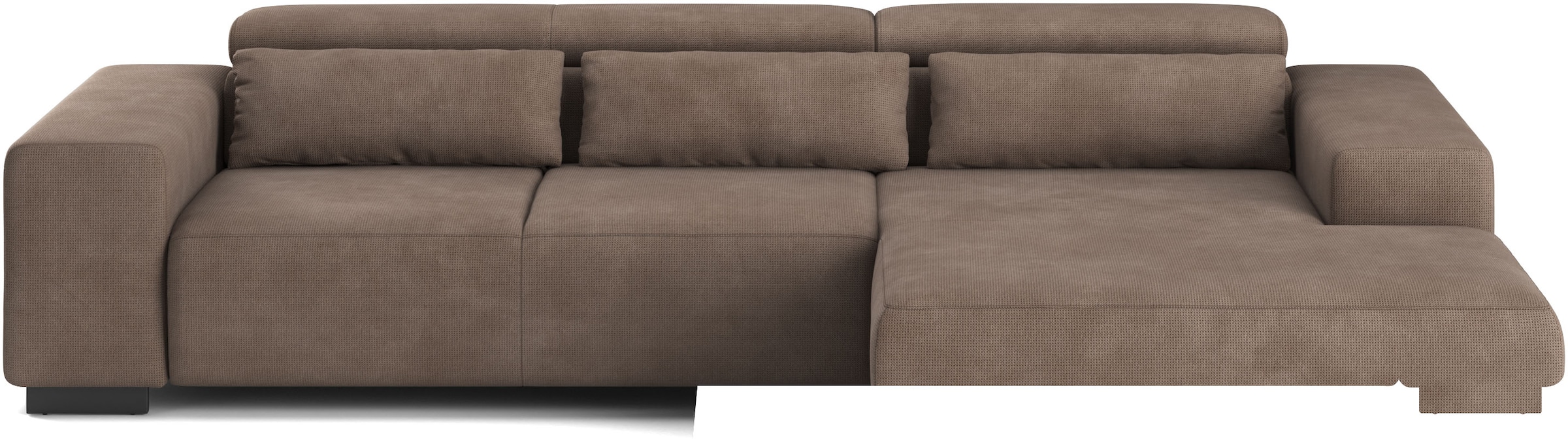 COTTA Ecksofa »Side L-Form, mit Kopfteilverstellung & 3 Nierenkissen«, optional motorische Sitztiefenverstellung