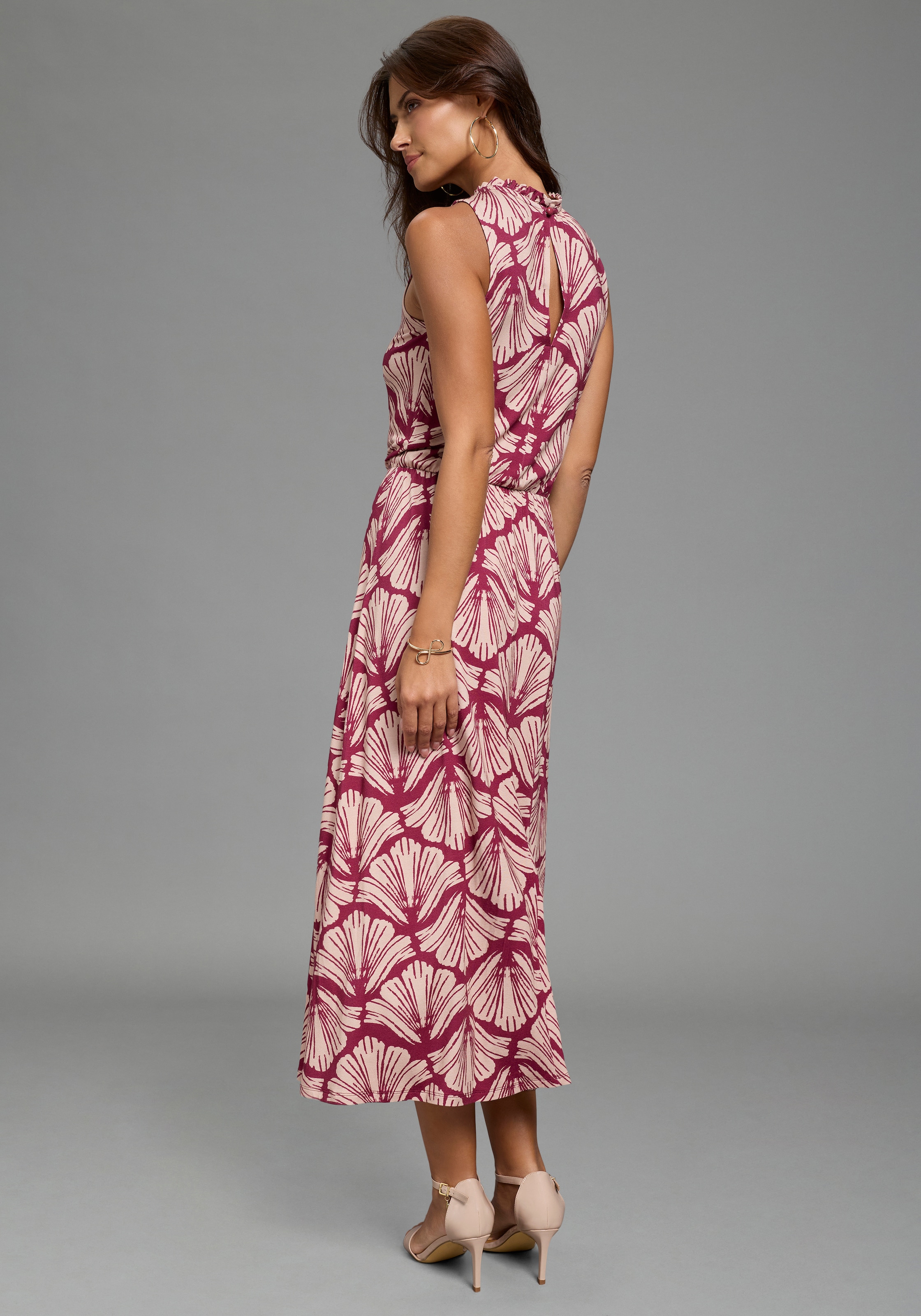 Laura Scott Sommerkleid gemustert, für entspannte Tage, aus Viskose und Elasthan, ärmellos