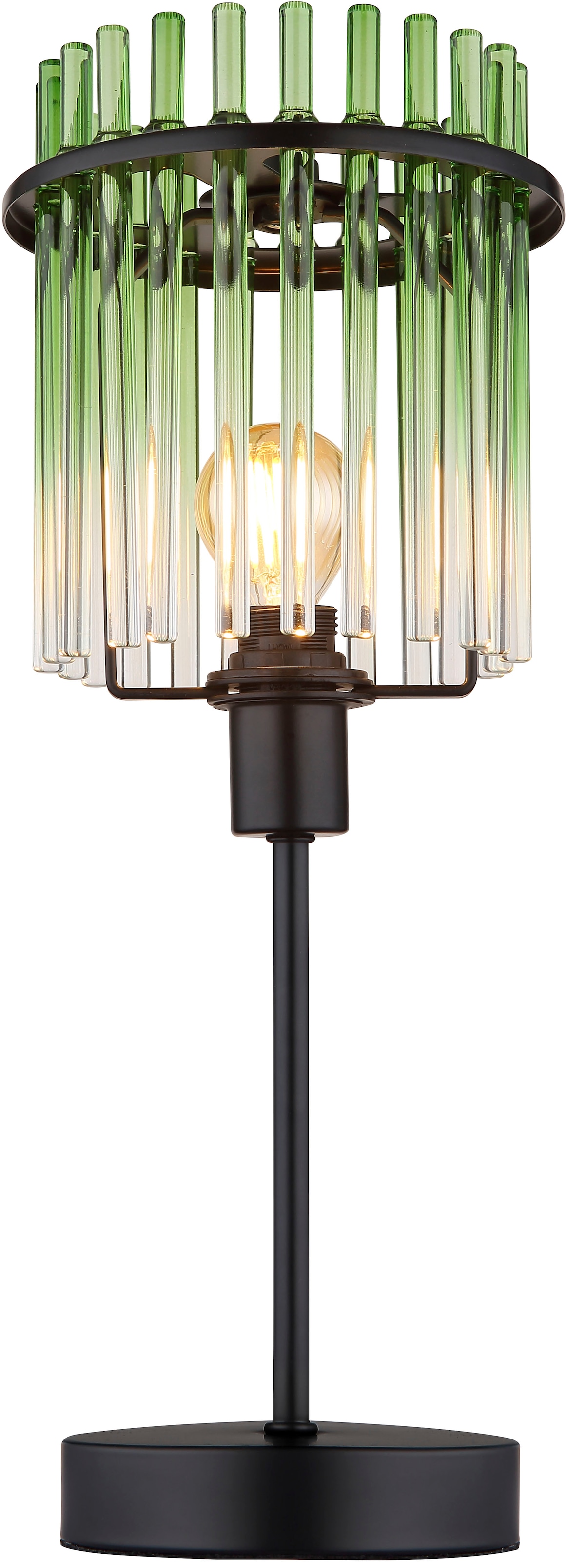 GLOBO LIGHTING Tischleuchte »GORLEY« E14 1 Stk. Tischlampe schwarz Glasstäb günstig online kaufen