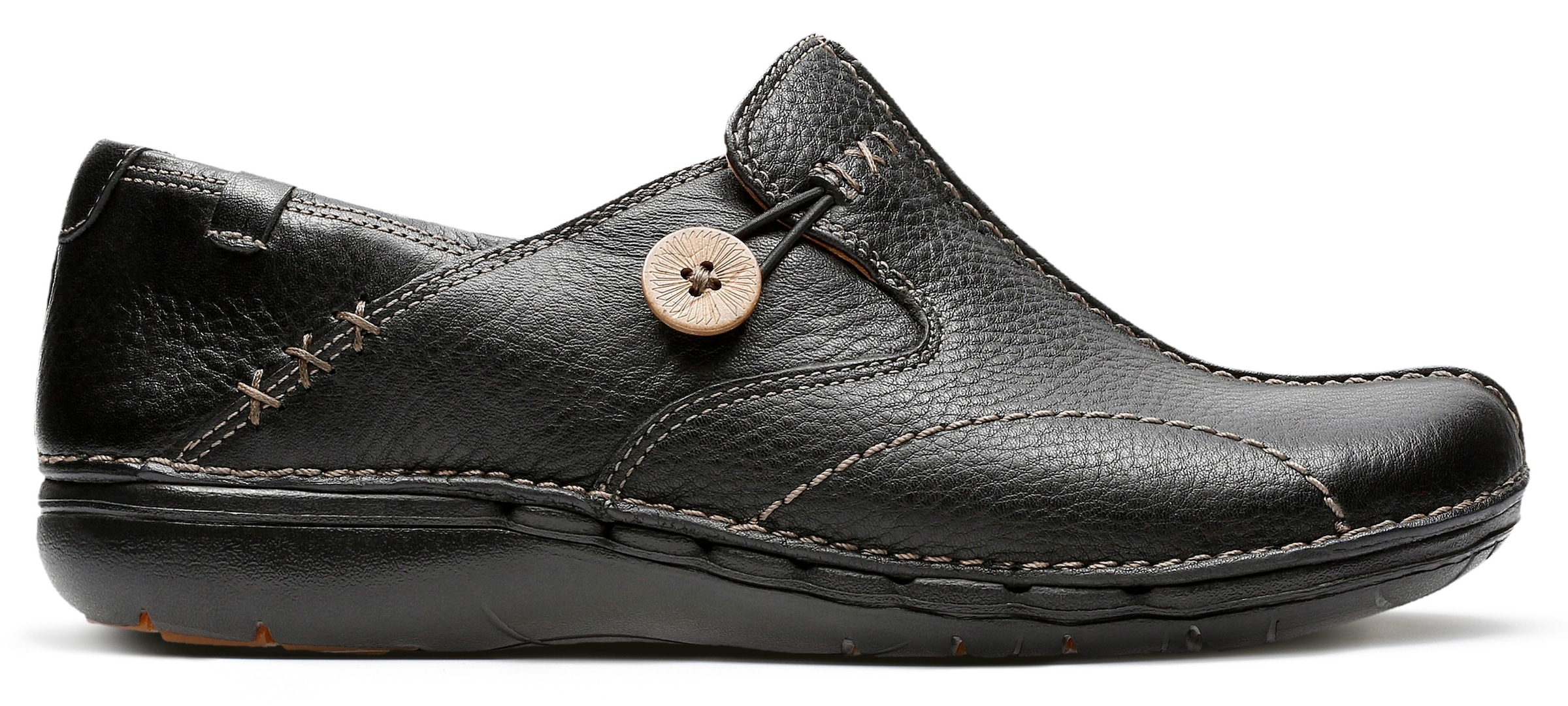 Clarks Slipper »Un Loop«, Slipper, Flats mit Wechselfußbett