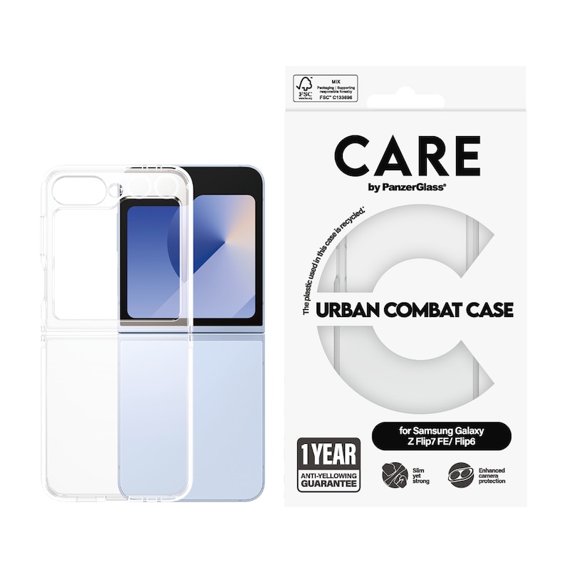 CARE BY PANZERGLASS Handyhülle »Urban Combat Case für Samsung Galaxy Z Flip7 FE/Flip6« Samsung Galaxy Z Flip6 Samsung Galaxy Z Flip7 FE...
