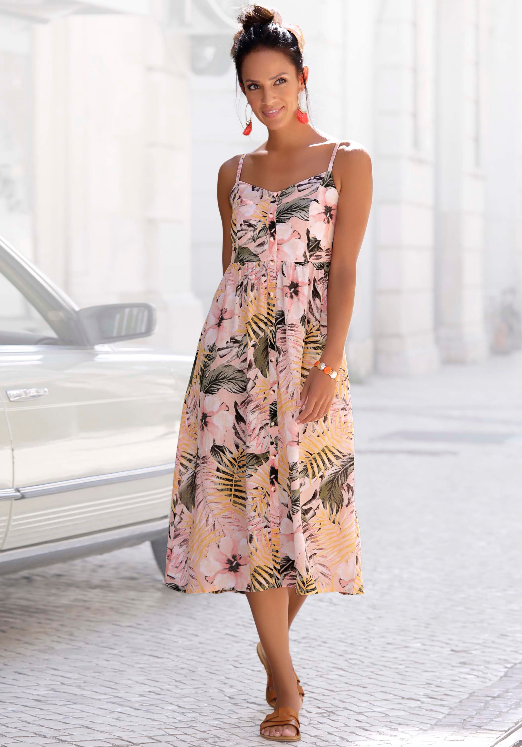LASCANA online Leinenmix Sommerkleid, bestellen aus