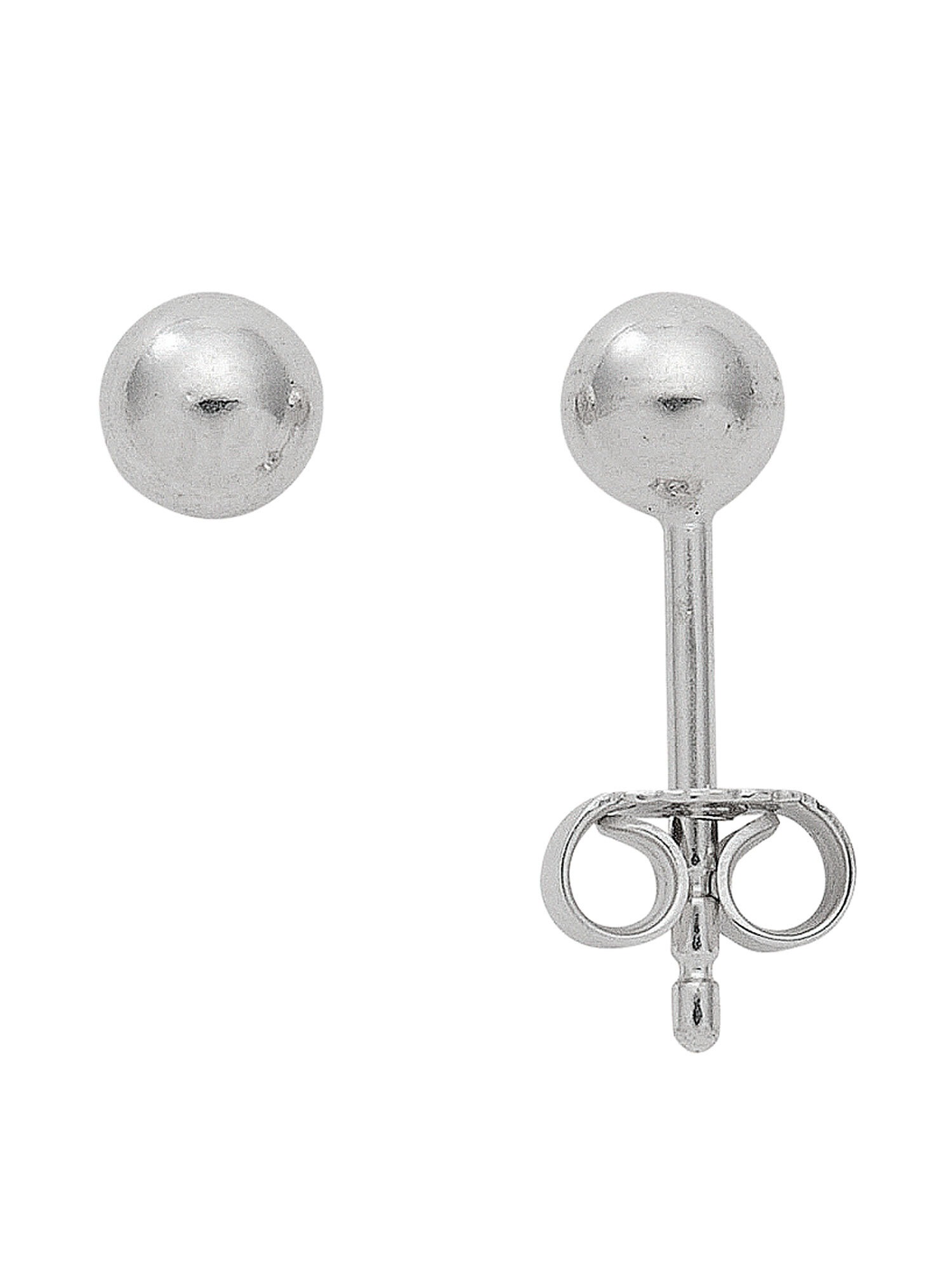 Adelia´s Paar Ohrhänger »375 Weißgold Ohrringe Ohrstecker Ø 4 mm« Goldschmuck für Damen