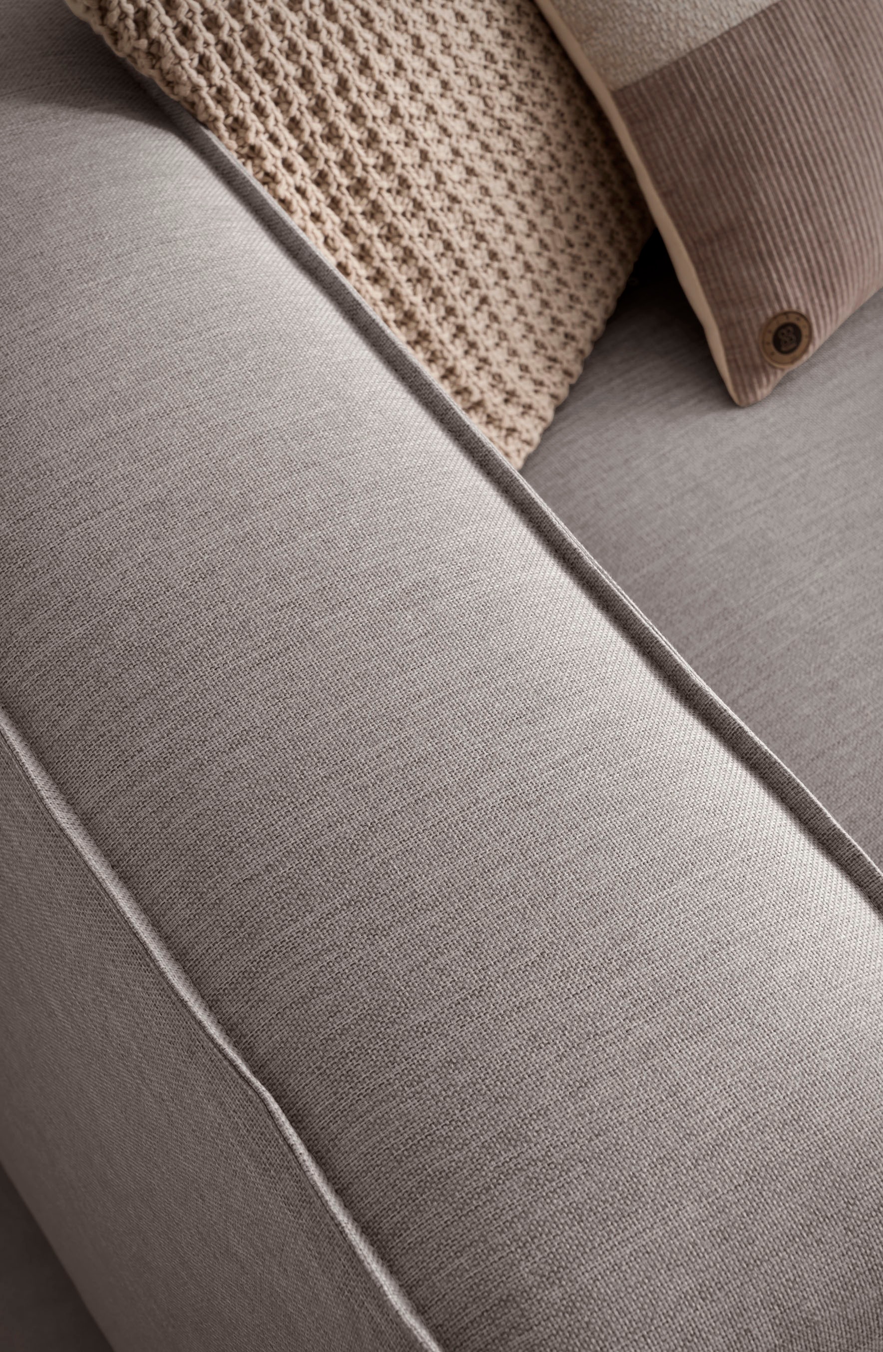LeGer Home by Lena Gercke Polsterecke »PIARA XXL, L-Form mit Schlaffunktion, Big-Sofa in Cord o. Leinenoptik«, Hocker stellbar zum Schlafsofa (Krokodilverbinder), tiefe Sitzfläche