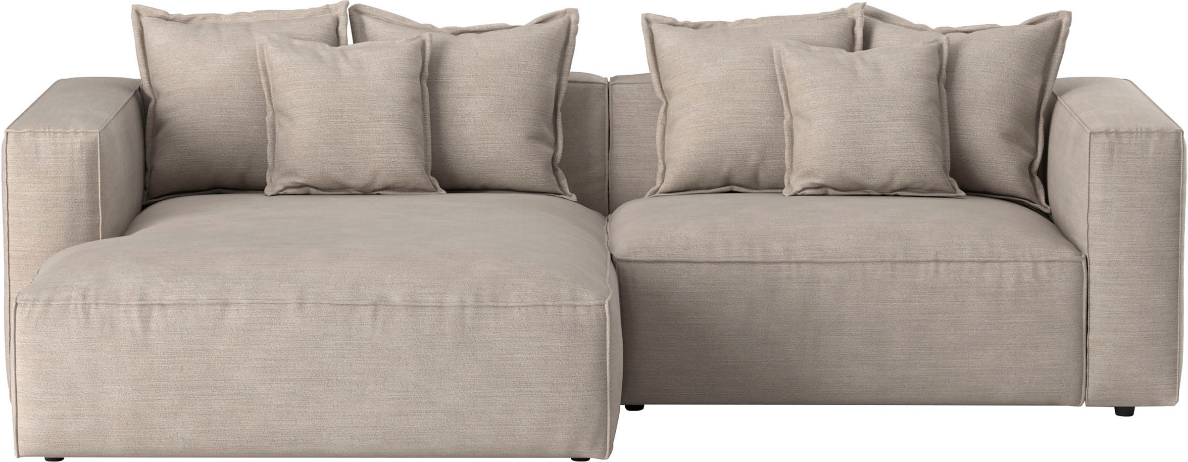 INOSIGN Ecksofa »Cowboy L-Form«, mit 6 Kissen, kubisches Sofa günstig online kaufen