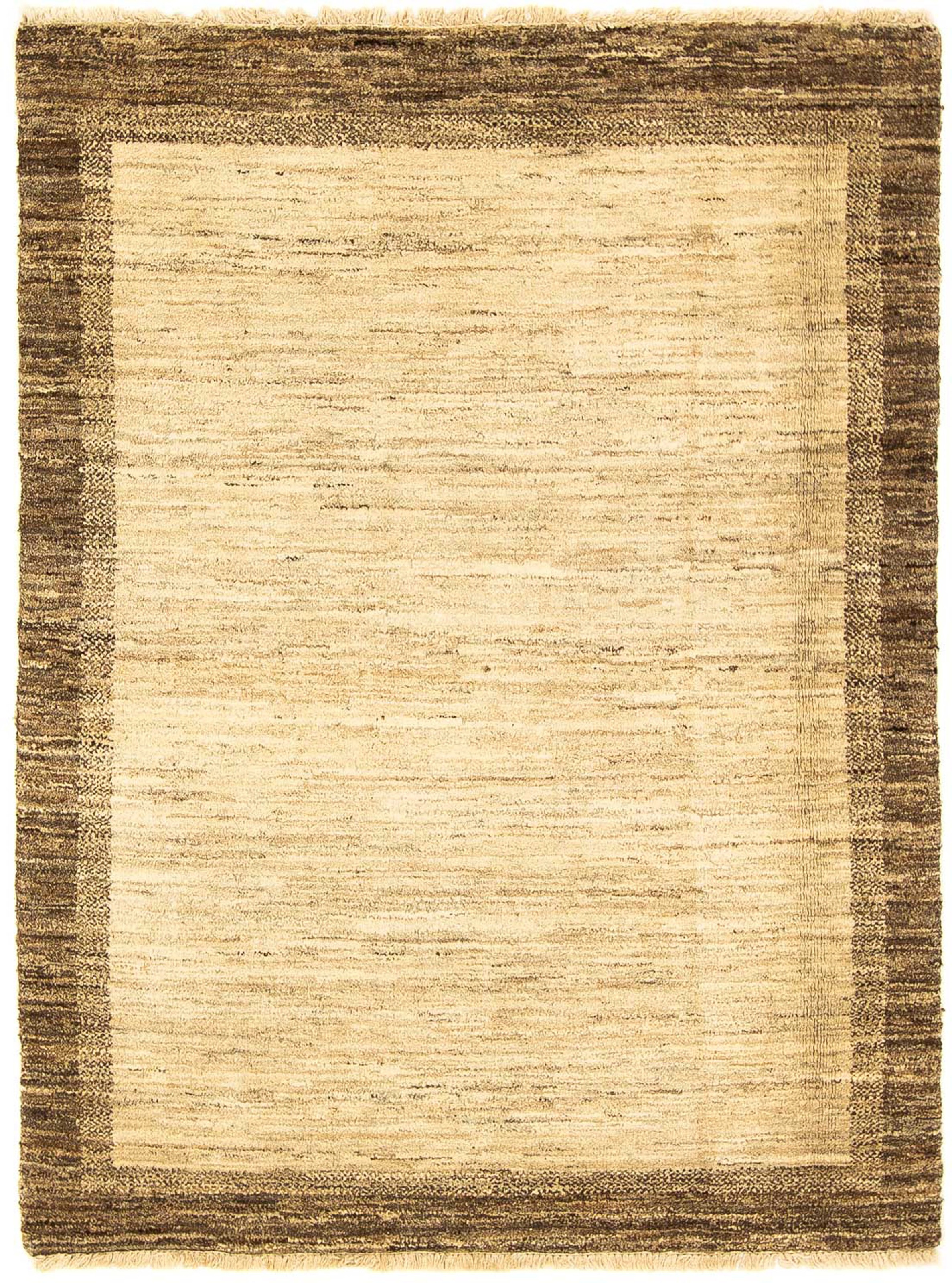 morgenland Wollteppich »Gabbeh - Indus - 153 x 123 cm - hellbraun«, rechtec günstig online kaufen