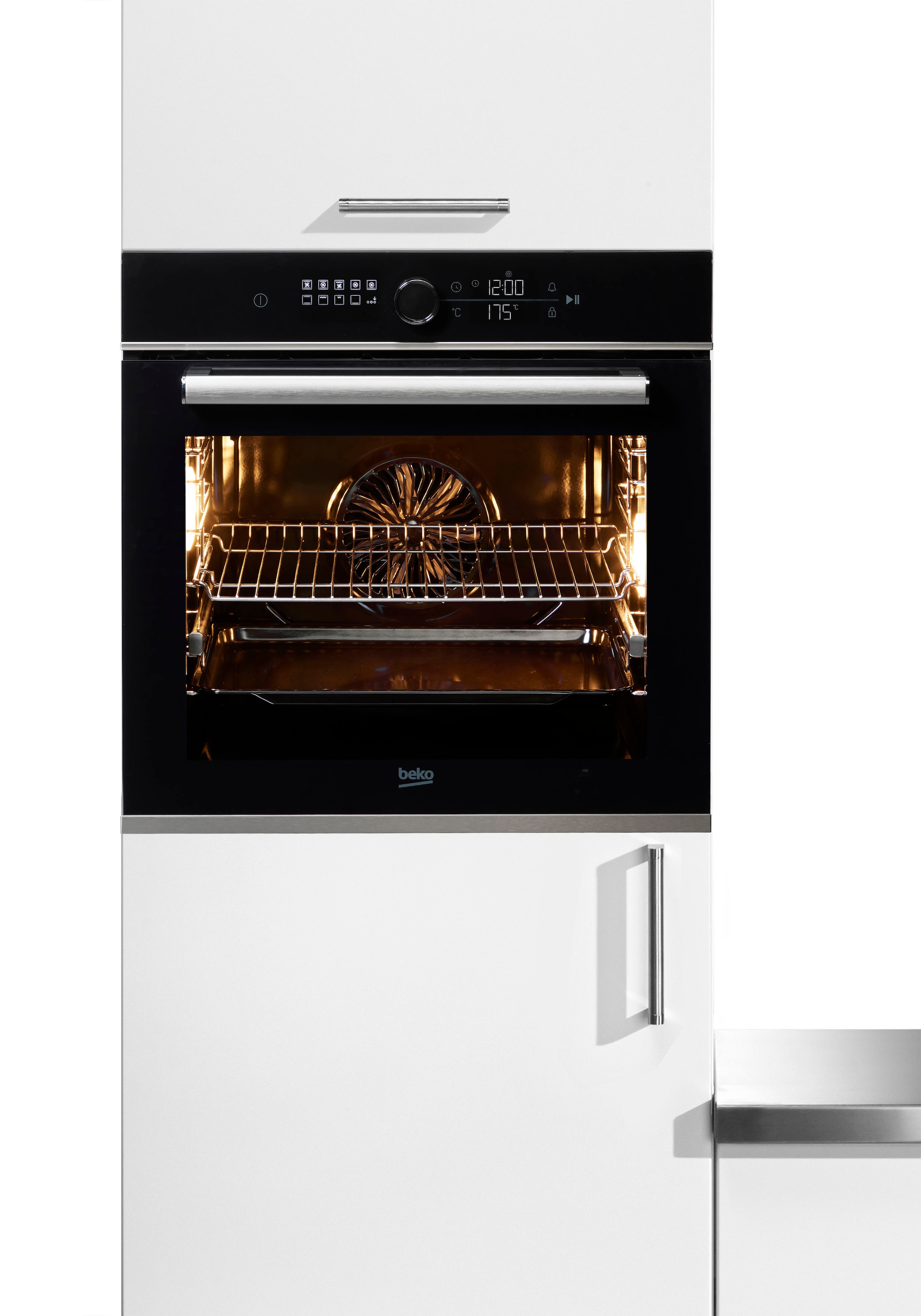 BEKO Einbaubackofen »BBIM13400XS«, mit 1-fach-Teleskopauszug, SteamShine günstig online kaufen