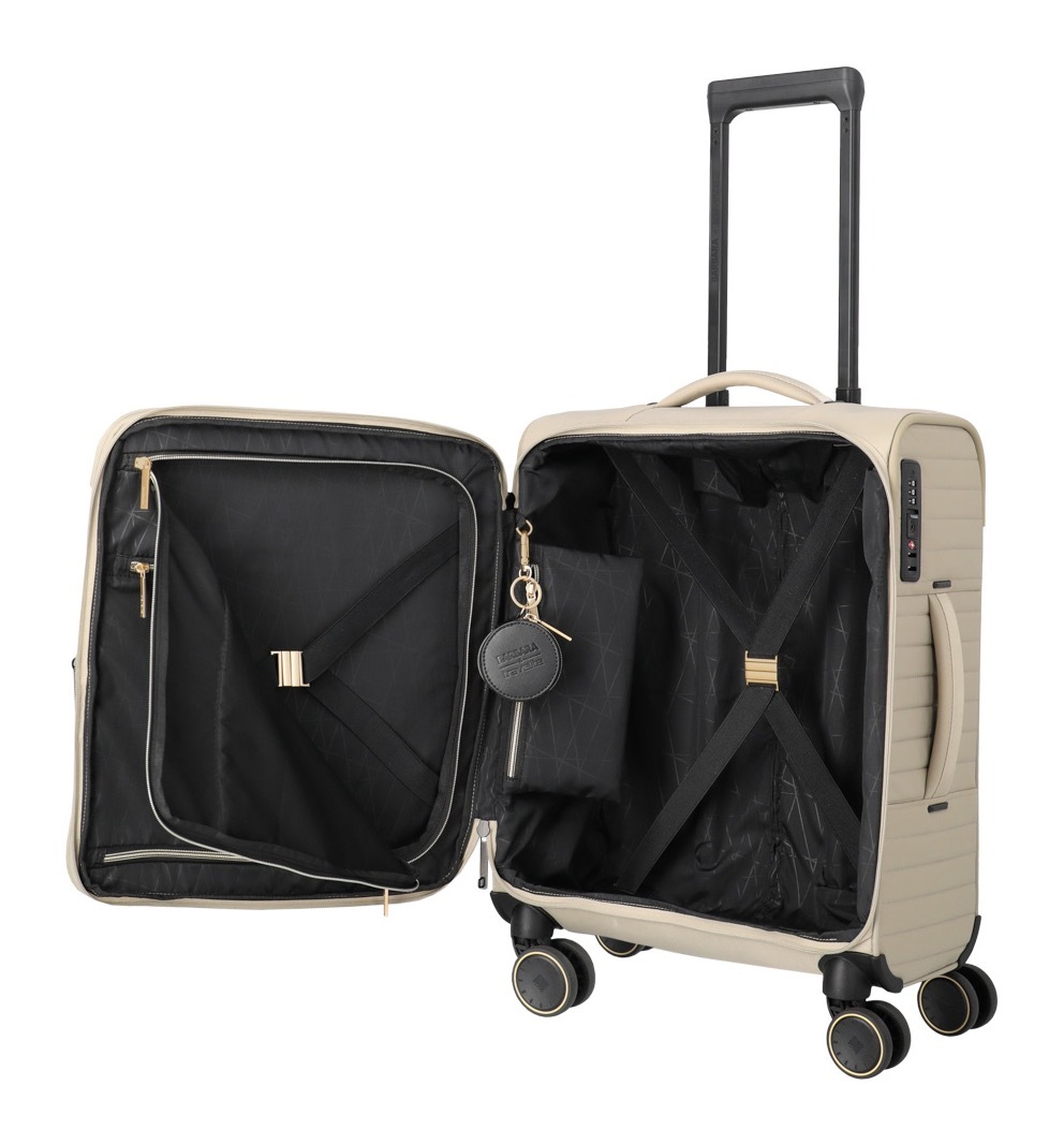 travelite Weichgepäck-Trolley »BARBARA & travelite | BARBARA STEPP, verschiedene Größen und Farben« 40 l 4 Rollen Weichgepäck-Koffer Schlüsselanhänger Volumenerweiterung bei S/M