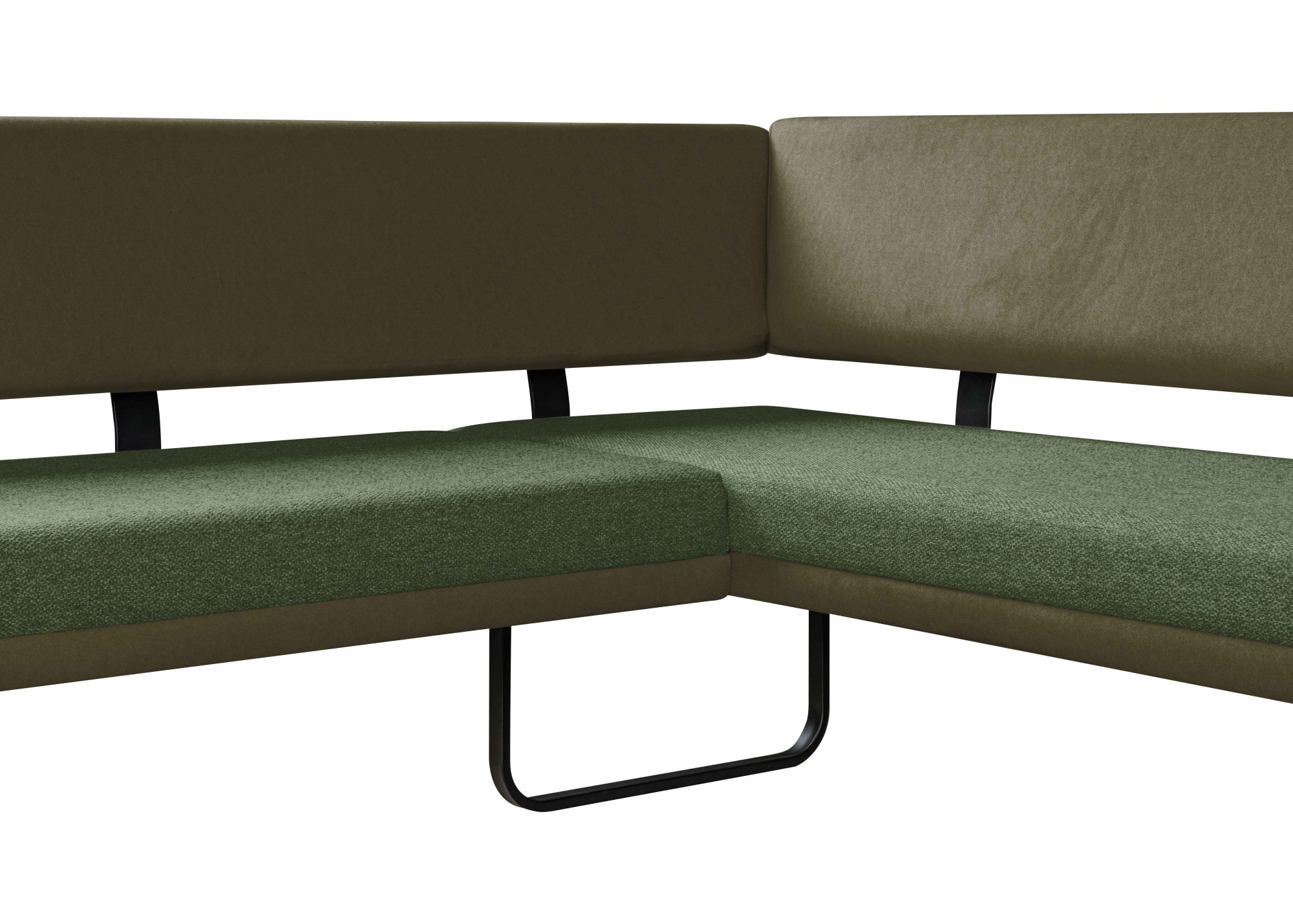 OTTO home Eckbankgruppe »Gabi Essecke, Sitzgruppe, Eckbankgruppe, Küchenbankgruppe« Set, 4tlg, 4 tlg. tlg. Gestell aus matt-schwarzem Flachmetall, stabil, 2-Stoff-Design