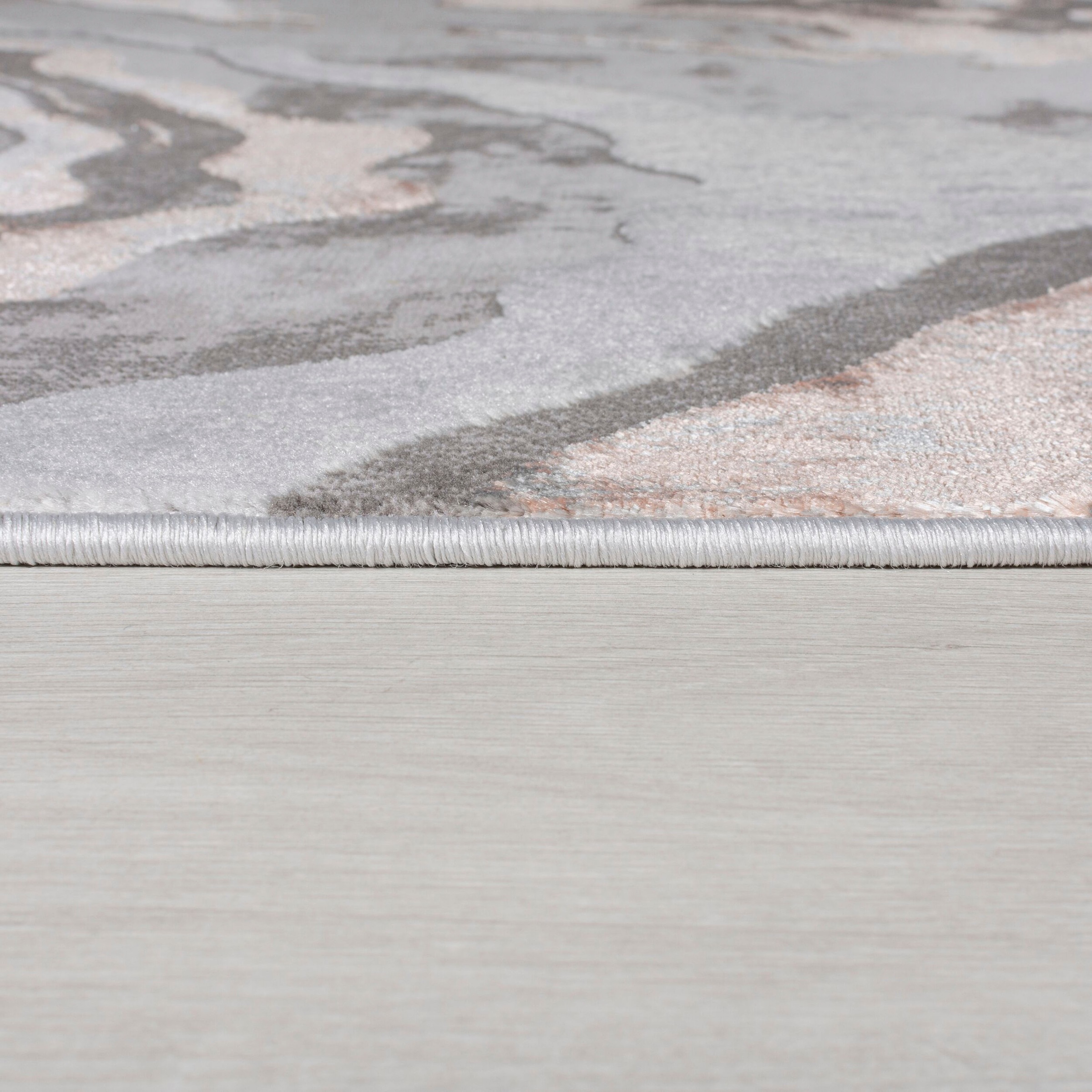 FLAIR RUGS Teppich »Marbled«, rechteckig, 12 mm Höhe, dezenter Glanz, mehrfarbig, modernes Marmor-Design