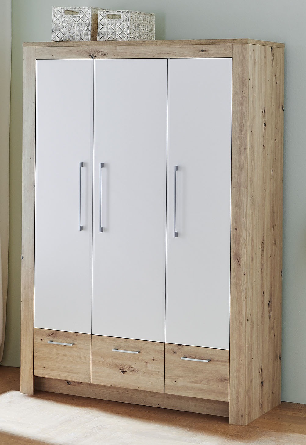 Lüttenhütt Babyzimmer-Komplettset »Fenne«, (Set, 3 St., Kinderbett, Kleiderschrank, Wickelkommode), Made in Germany, hochwertige Qualität