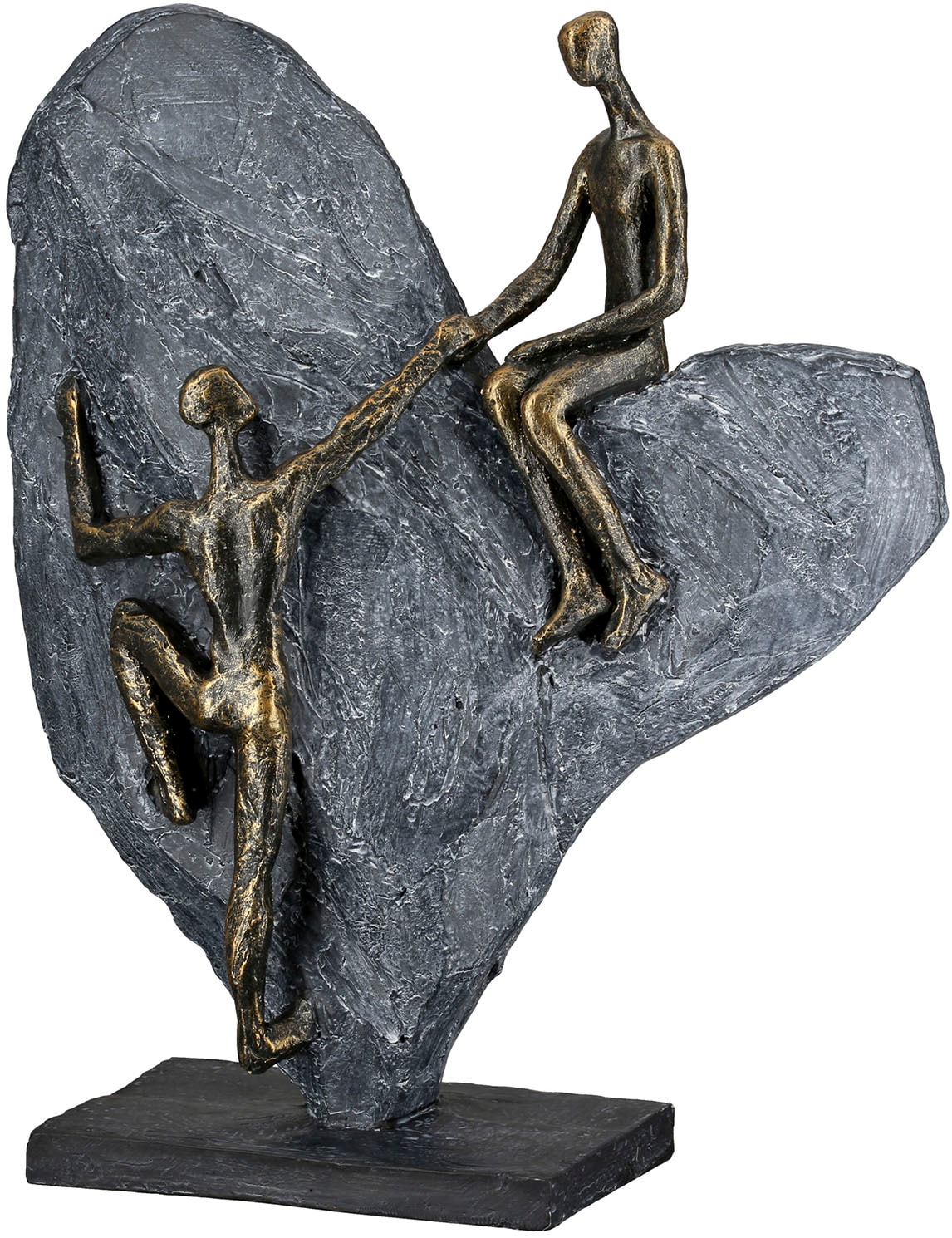 Casablanca by Gilde Dekoobjekt »Skulptur Herz Heart of stone bronzefarben; günstig online kaufen