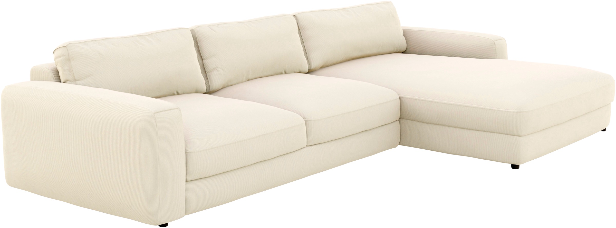 Places of Style Ecksofa, extra tiefe Sitzfläche, wahlweise mit Sitztiefenverstellung