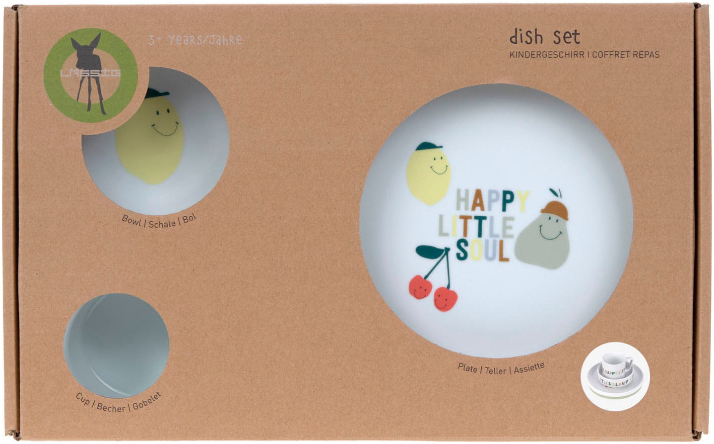 LÄSSIG Kindergeschirr-Set »Happy Fruits«, (Set, 3 tlg.), rutschfest günstig online kaufen