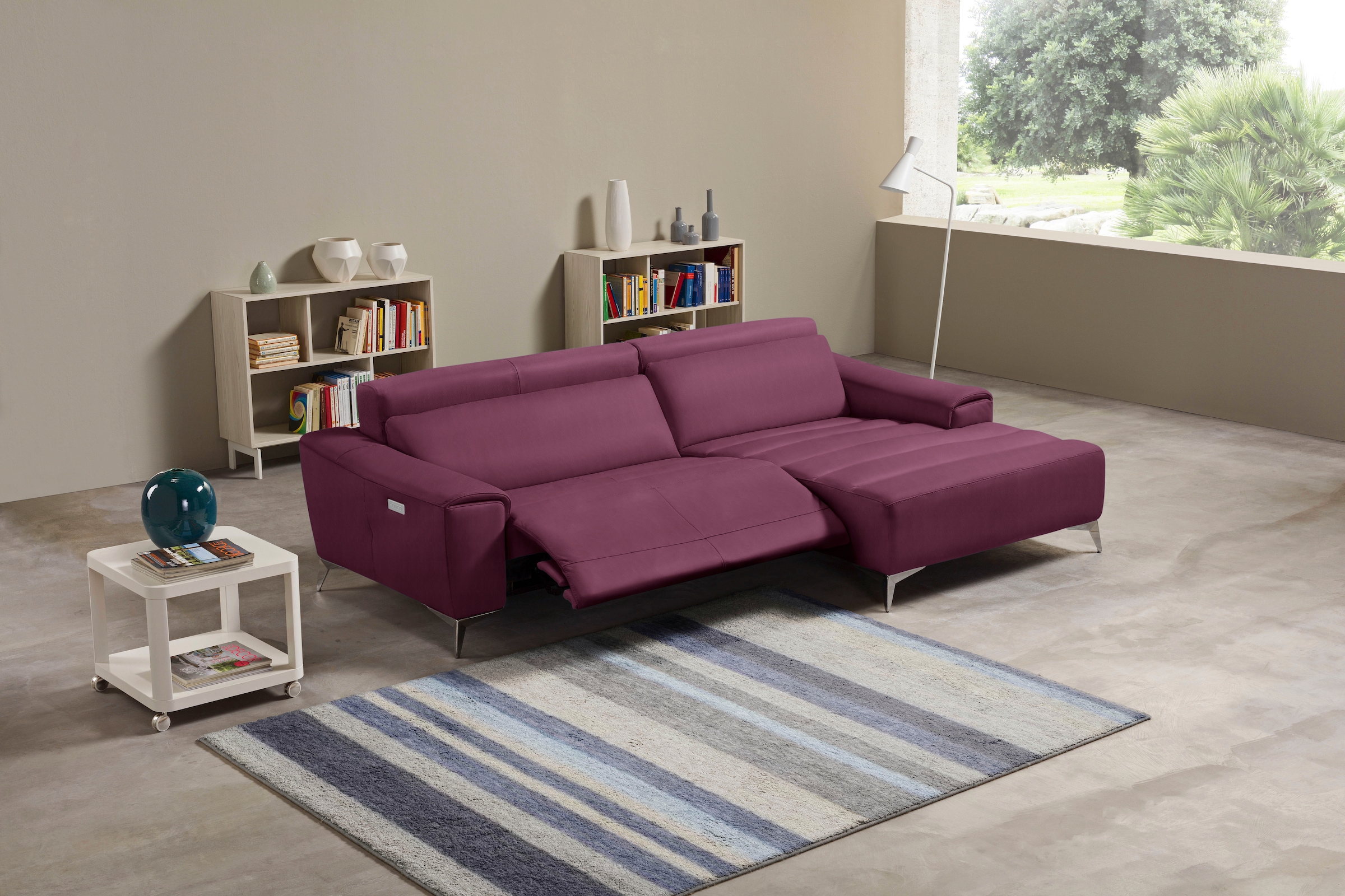 Egoitaliano Ecksofa »Suzette, Designsofa mit hohem Sitzkomfort«, mit Recami günstig online kaufen