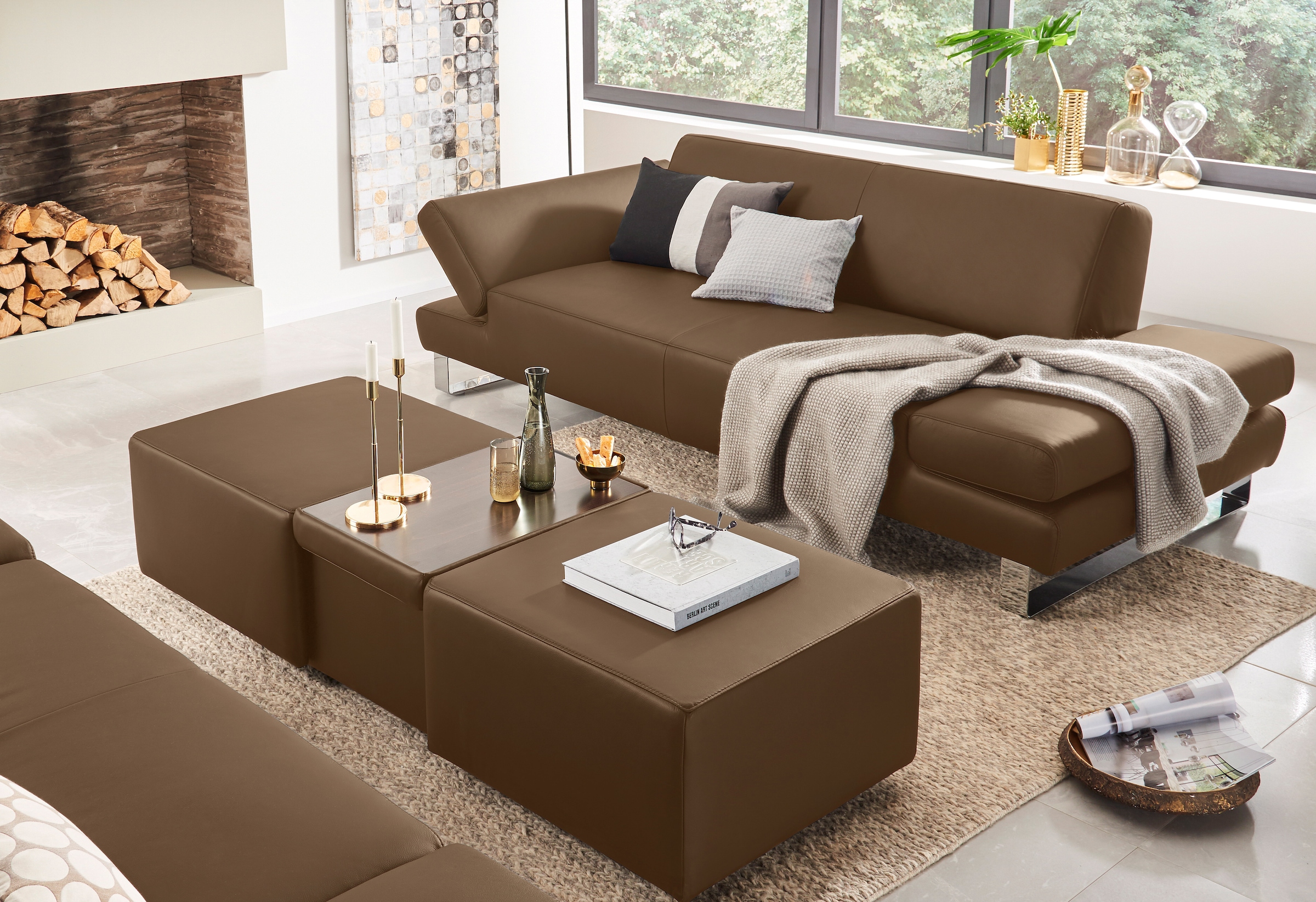 W.SCHILLIG 2-Sitzer »taboo Designsofa mit hohem Sitzkomfort«, mit Normaltiefe, inklusive Armlehnenverstellung