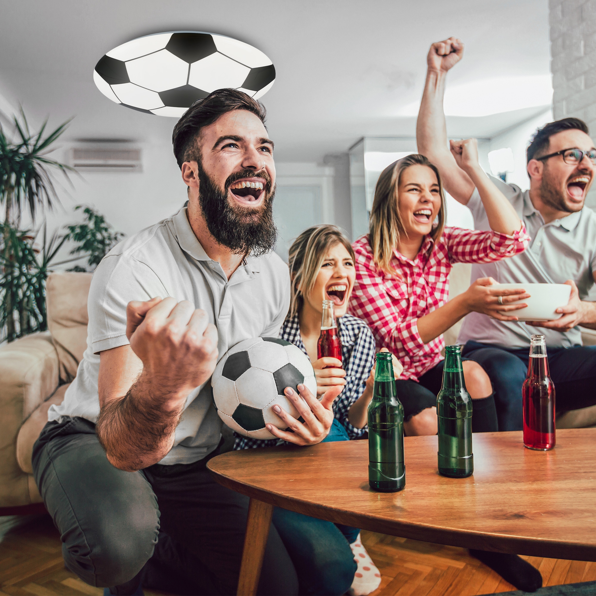 Briloner Leuchten Deckenleuchte »SOCCER«, 12 Watt LED fest verbaut