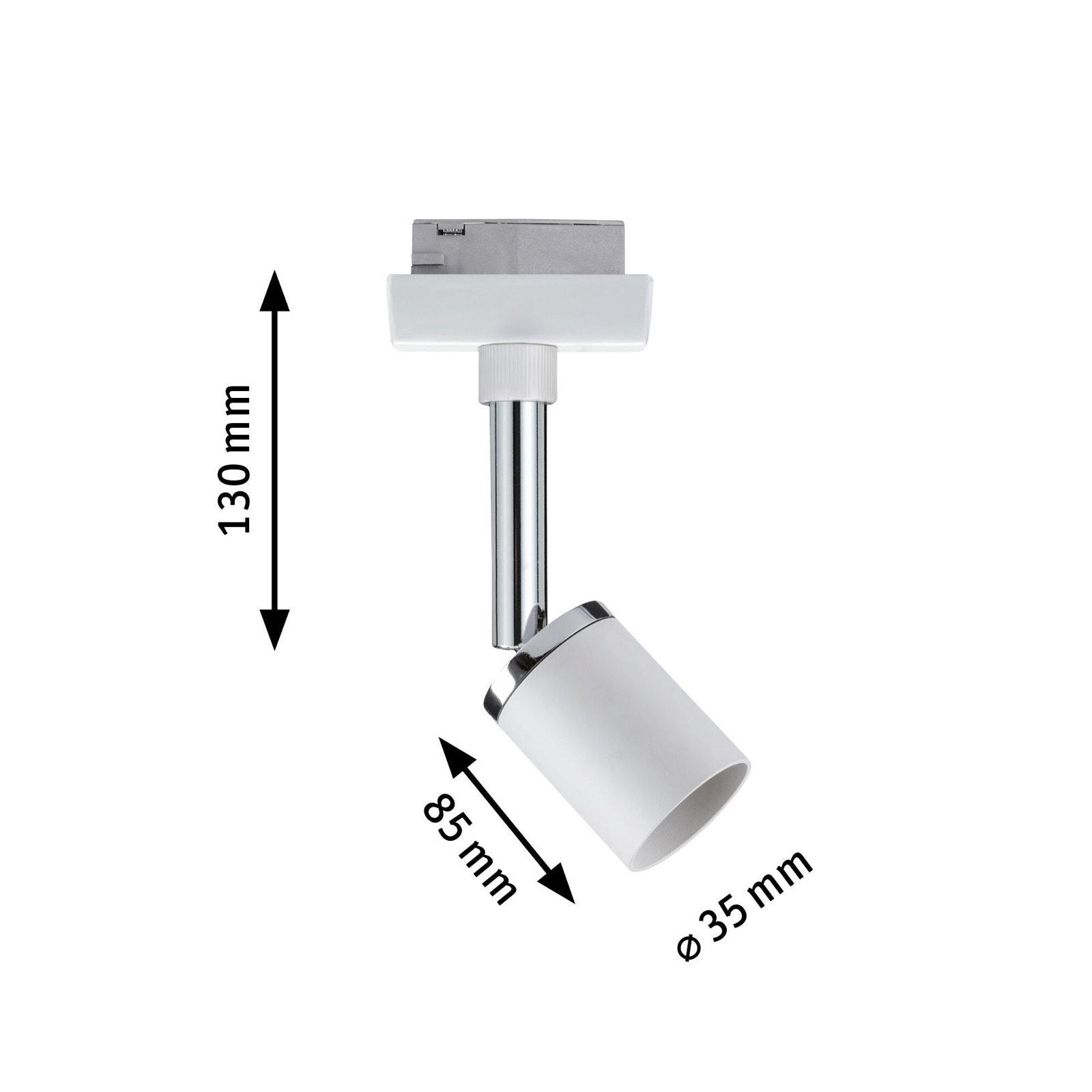 Paulmann Schienensystem-Leuchten »URail Schienenspot Pure II Einzelspot GU10 max. 10W 230V«, dimmbar 230V, GU 10