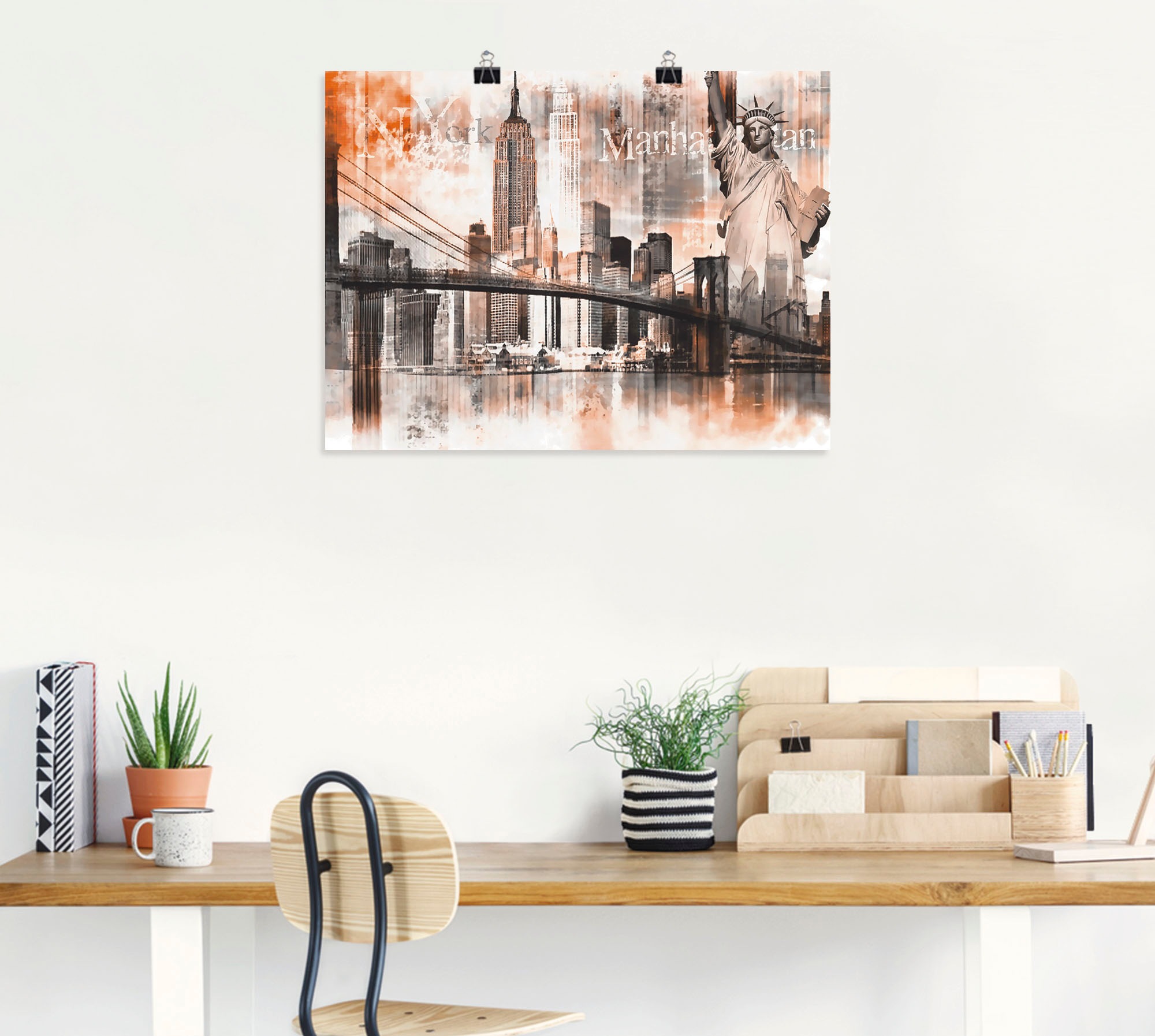 Artland Wandbild »New York Skyline Collage V«, Amerika, (1 St.), als Leinwandbild, Poster in verschied. Größen