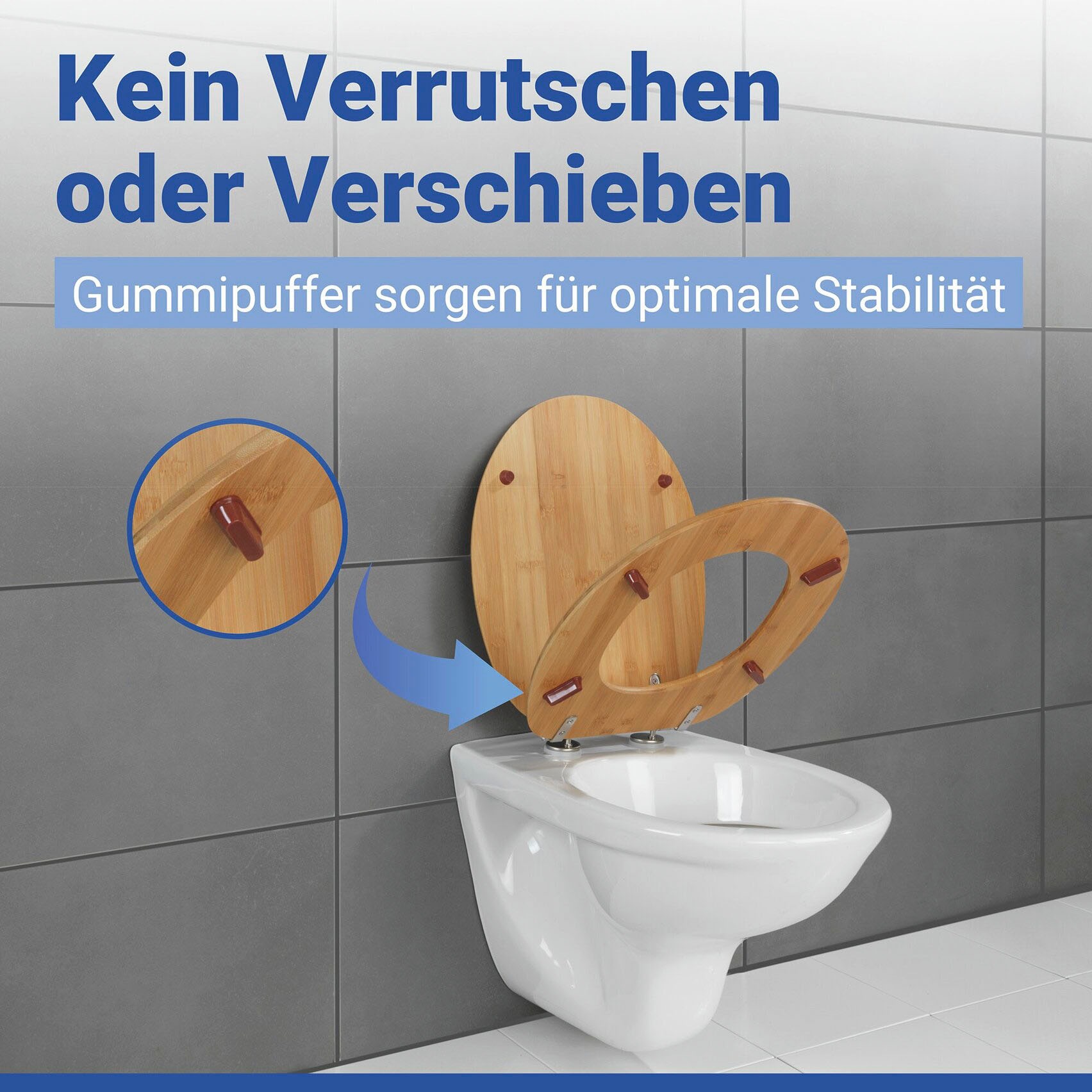 WENKO WC-Sitz »Bambus Dunkel« 1 Stk. tlg.