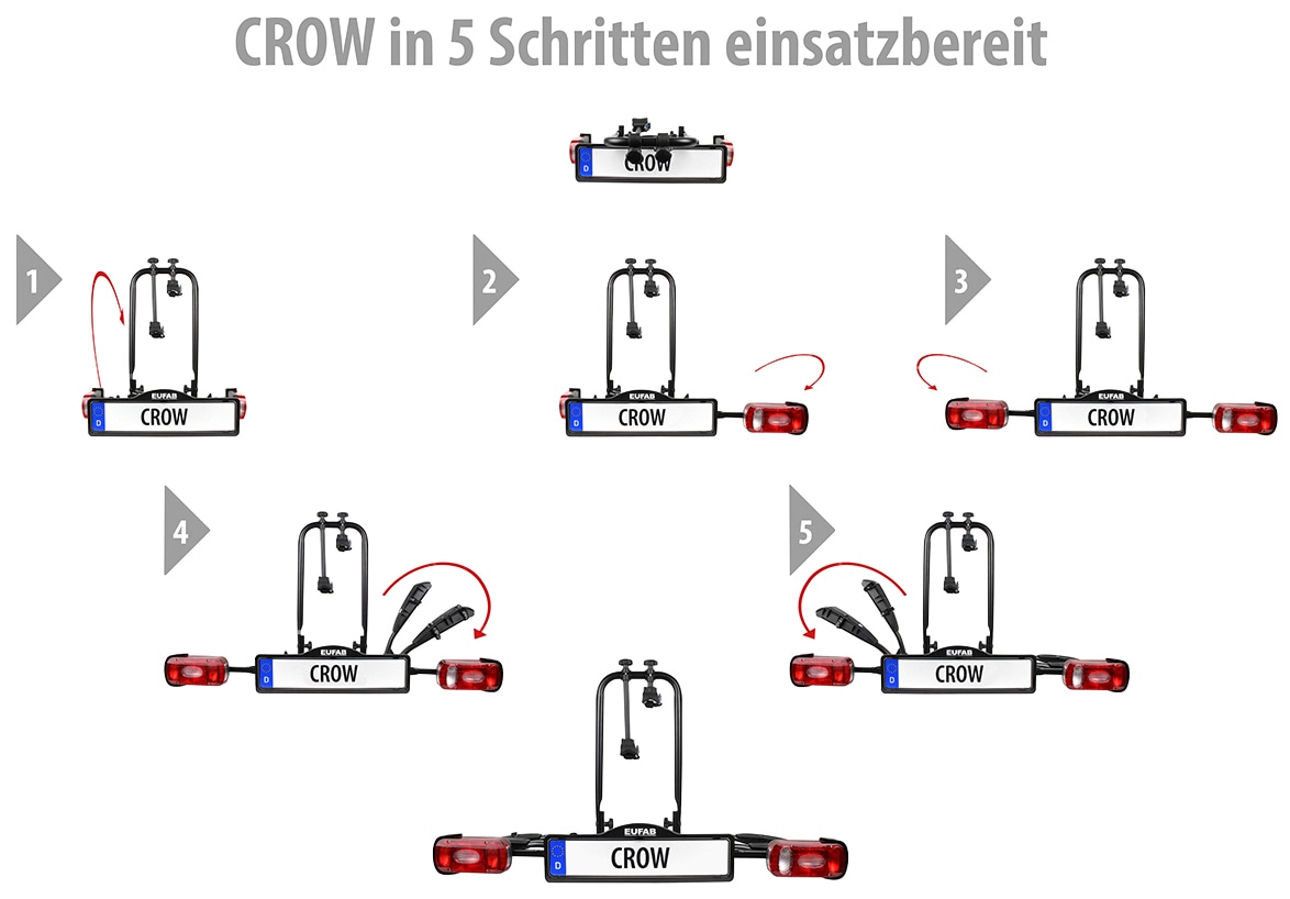 EUFAB Kupplungsfahrradträger »CROW«