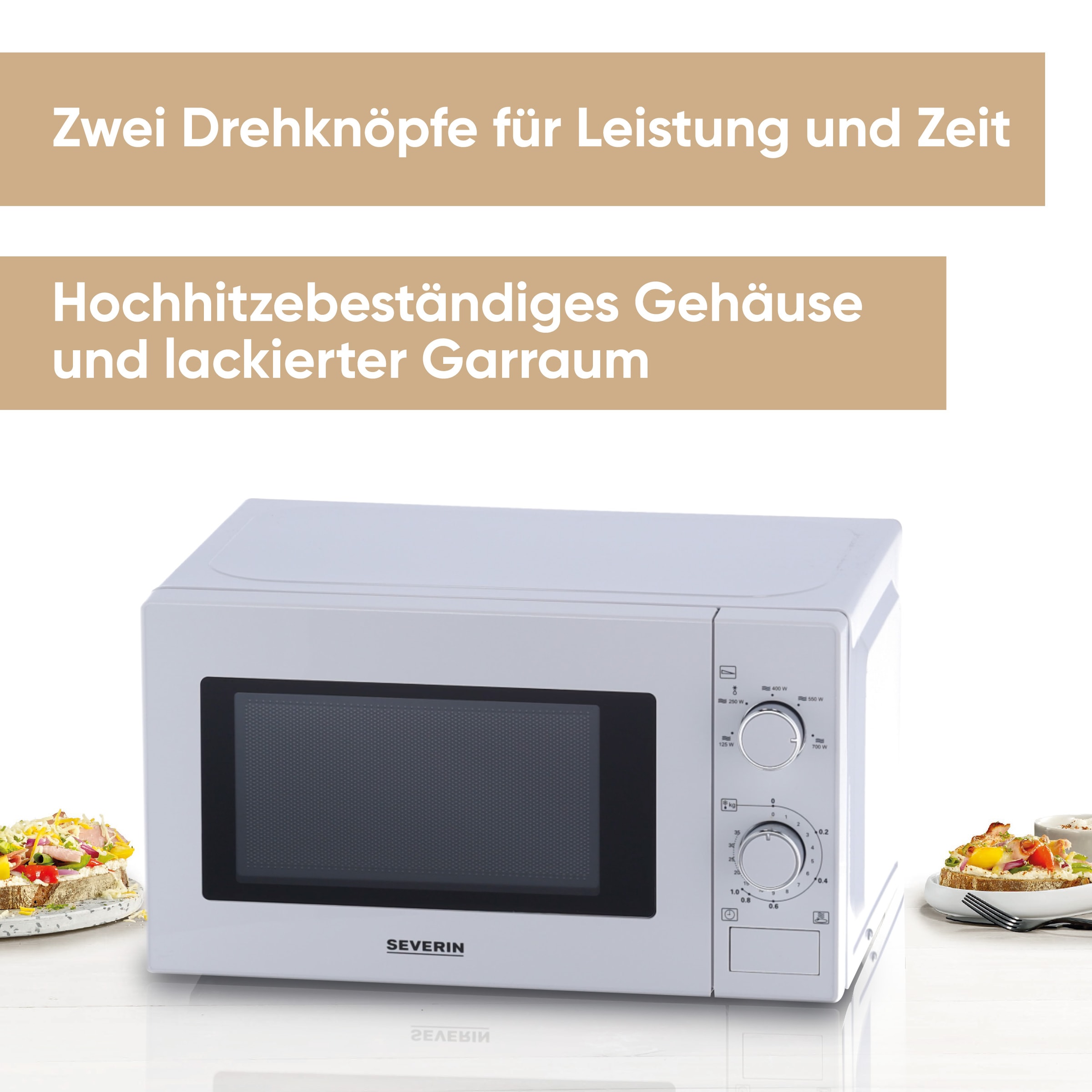 Severin Mikrowelle »MW 7770« Mikrowelle 700 W 5 verschiedene Leistungsstufen inkl. Auftauprogramm