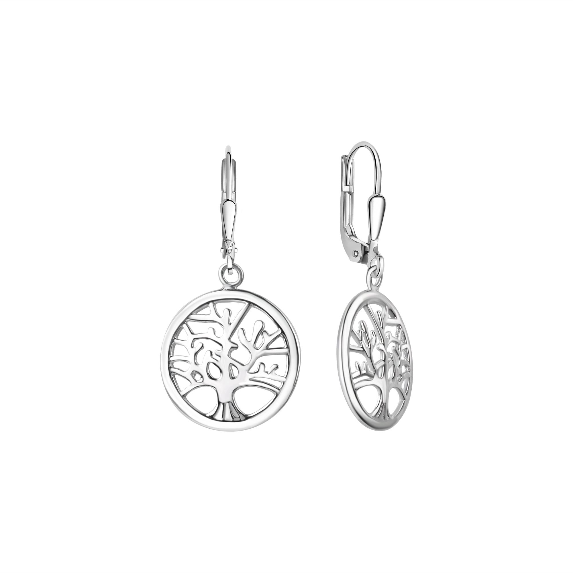 Vivance Paar Ohrhänger »925/- Sterling Silber rhodiniert Lebensbaum«