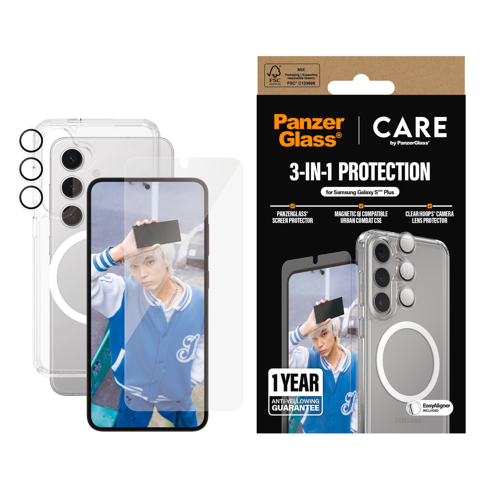 CARE by PanzerGlass Displayschutzglas »3-in-1 Protection Set«, für Samsung günstig online kaufen