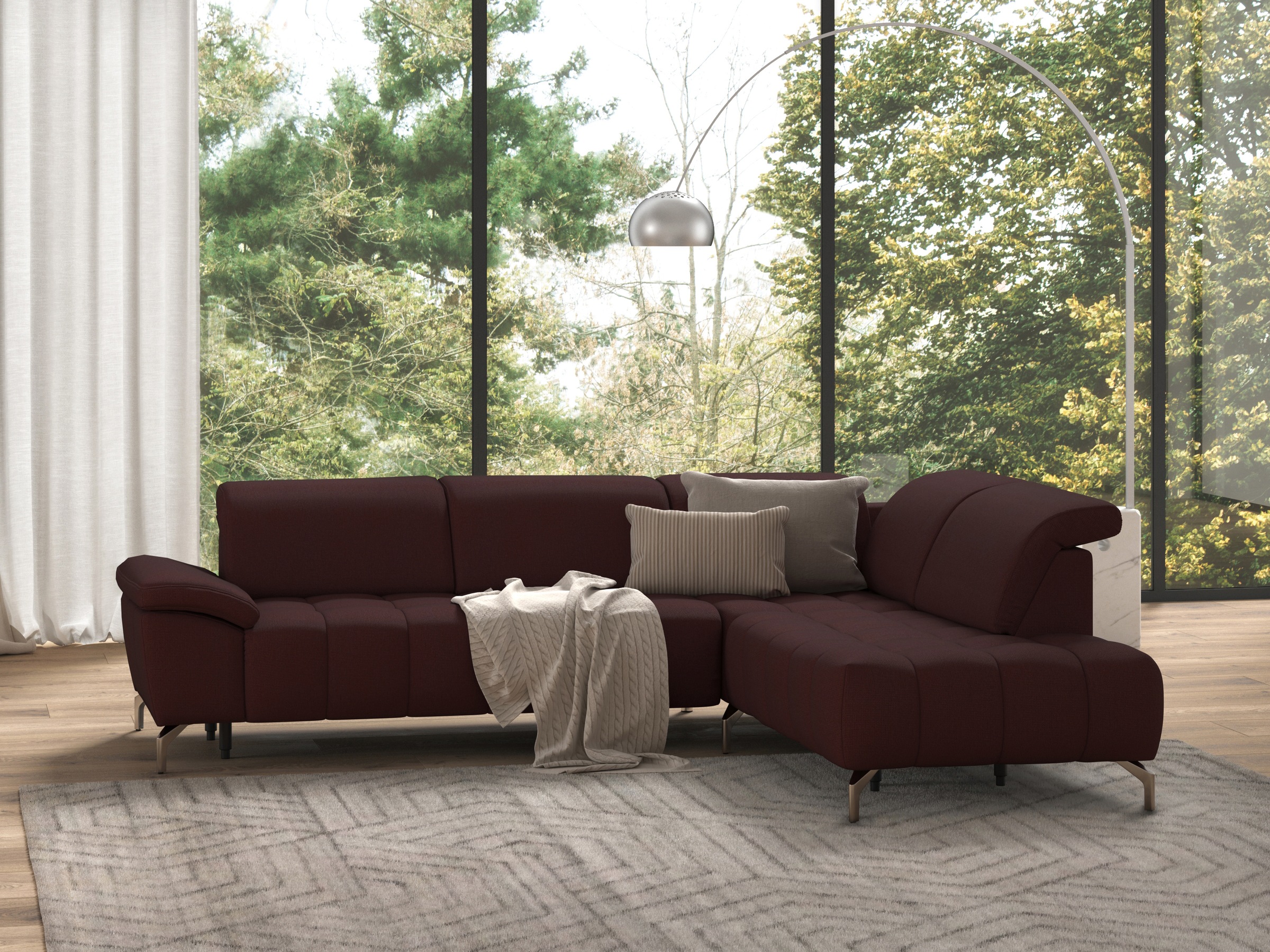 sit&more Ecksofa »Cool L-Form«, wahlweise mit Kopfteilverstellung und Vorzi günstig online kaufen