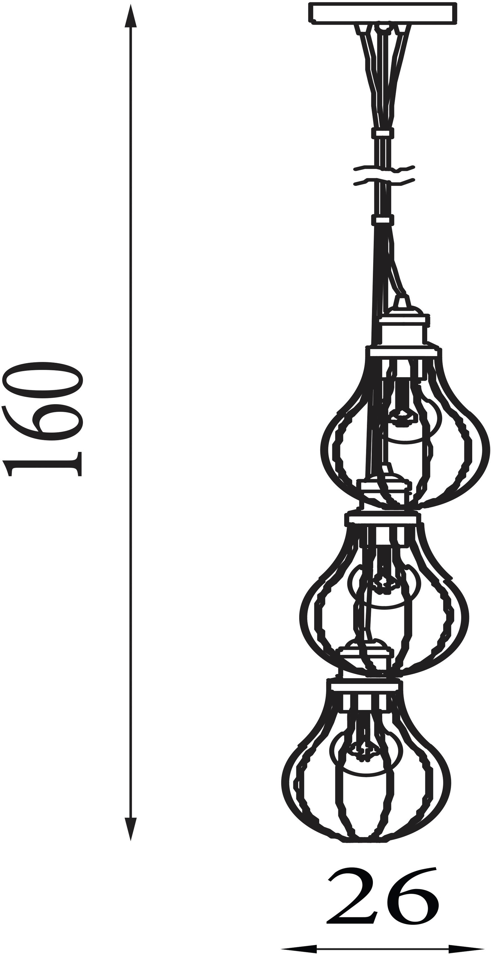 Searchlight Pendelleuchte »Novelty 3Lt Pendelleuchte - Buntes Metall« E27 1 Stk.