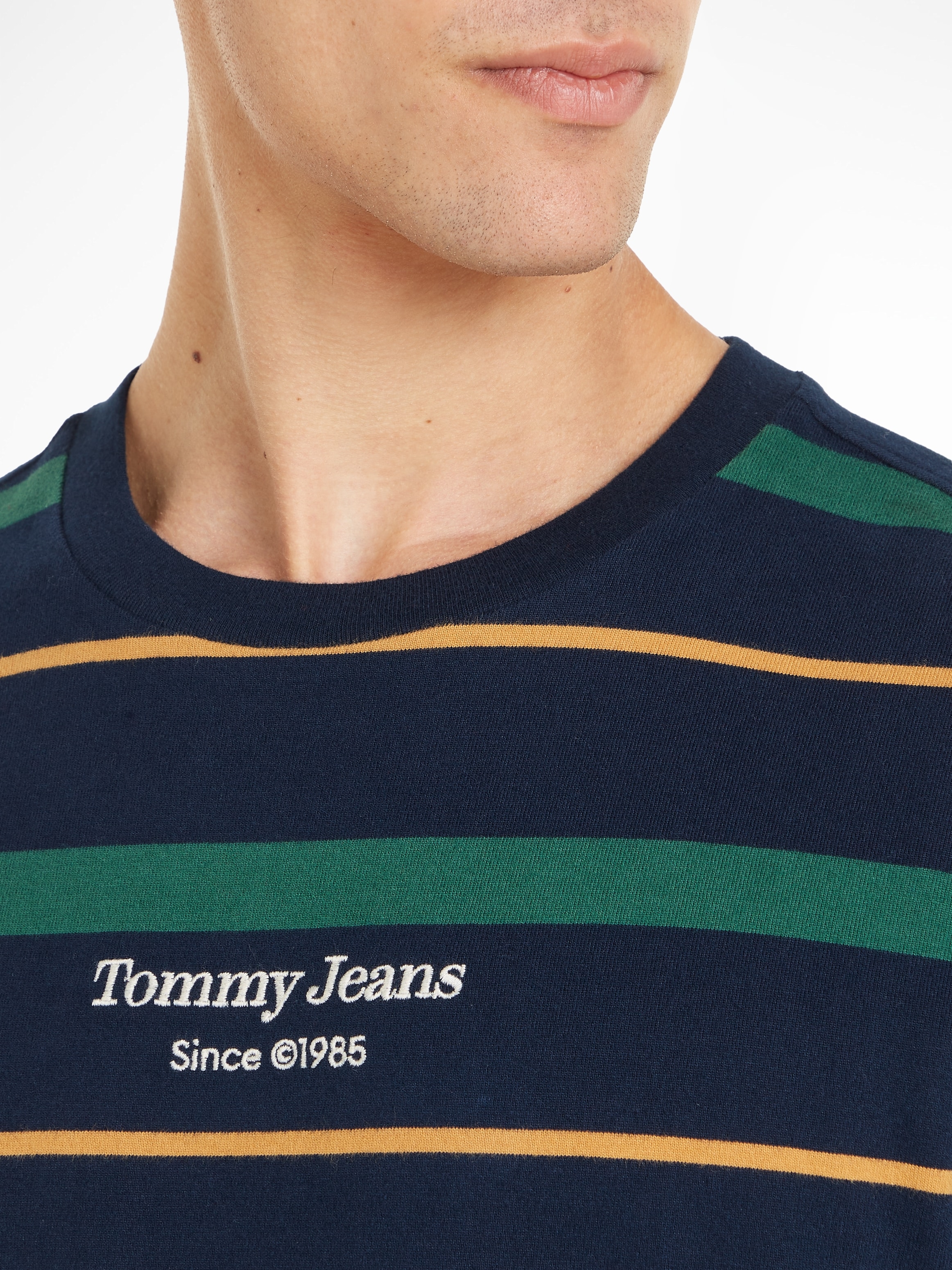 Tommy Jeans Langarmshirt »TJM REG STRIPE LS TEE«, mit Tommy Hilfiger Schriftzug
