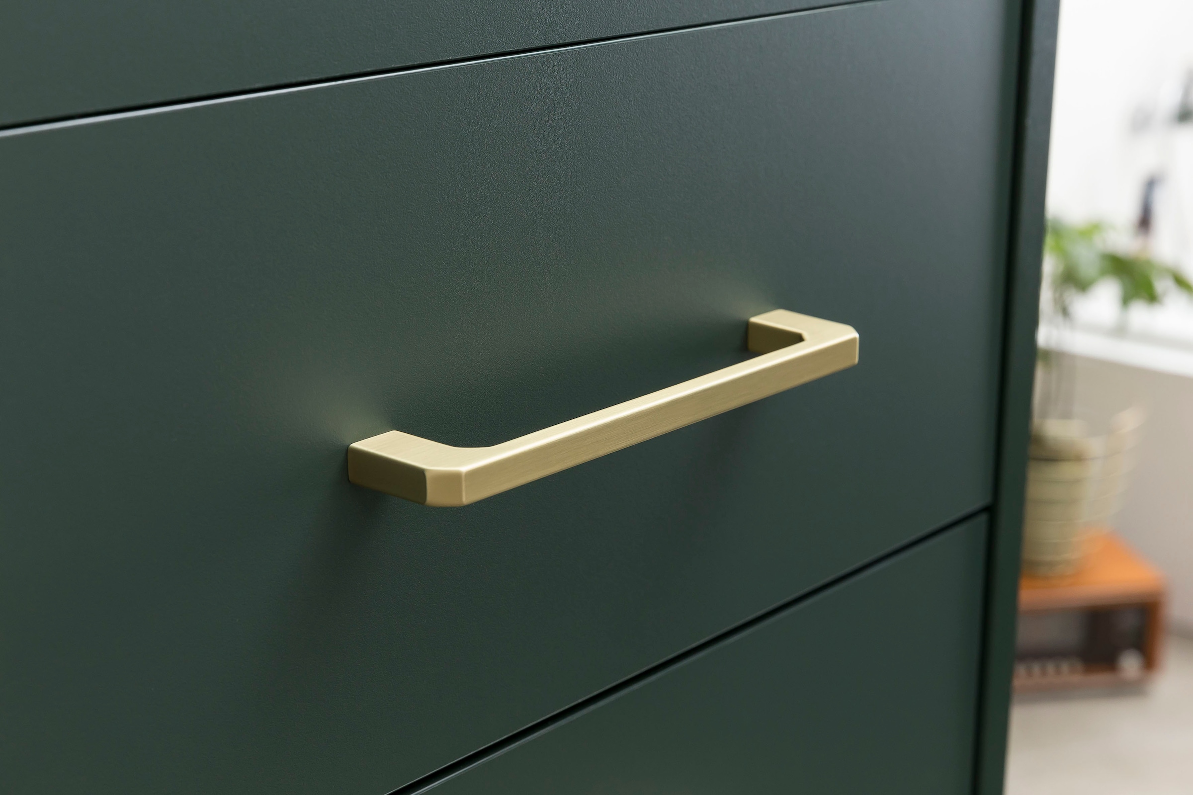 welltime Hochschrank »Kent mit goldfarbenen Griffen« Breite 67,1 cm, made in Germany