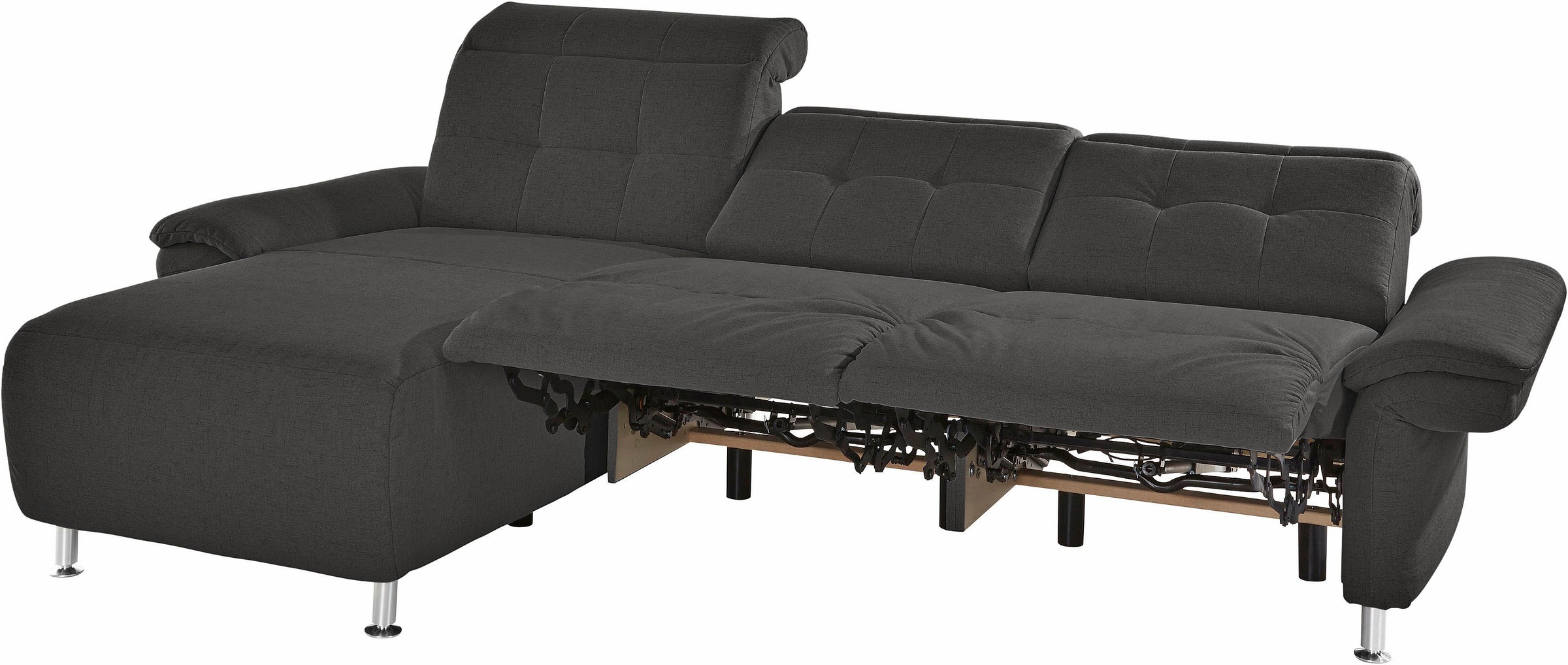 Places of Style Ecksofa »Manhattan L-Form«, 2 Sitze mit elektrischer Relaxfunktion, verstellbare Armlehnen