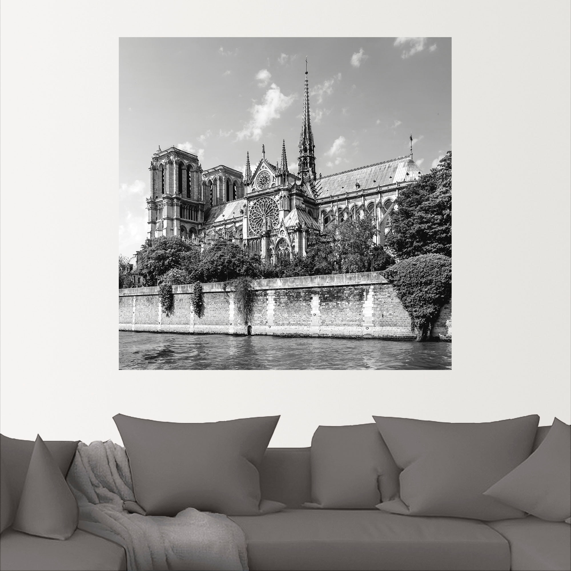 Artland Wandbild »Paris Kathedrale Notre-Dame«, Gebäude, (1 St.), als Alubild, Leinwandbild, Wandaufkleber oder Poster in versch. Größen