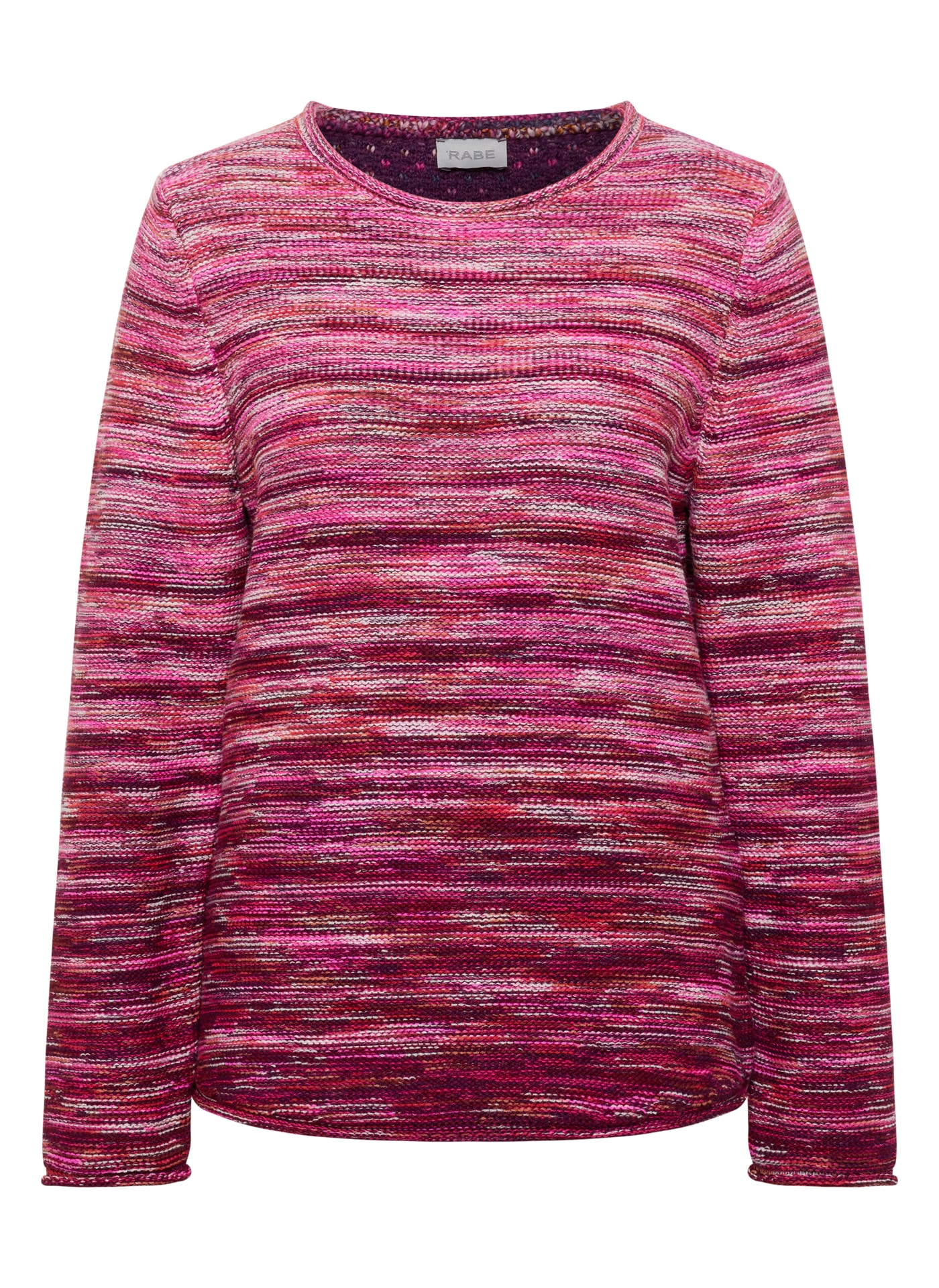 Rabe Rundhalspullover mit intarsien Print
