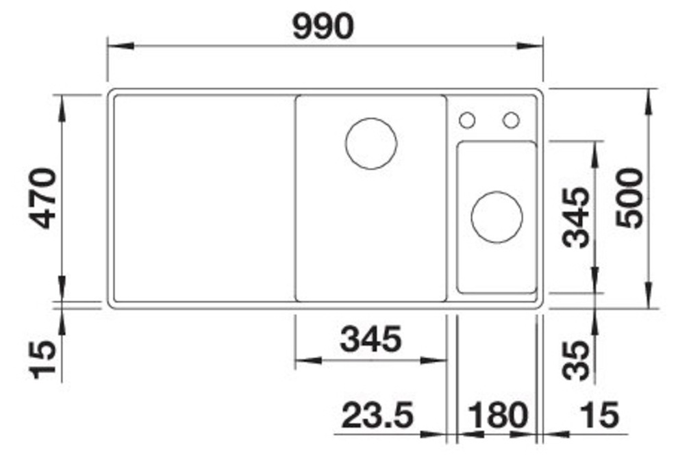 Blanco Granitspüle »AXIA III 6 S-F« 1 Stk. tlg. inklusive Esche-Compound-Brückenschneidebrett und Multifunktionsschale
