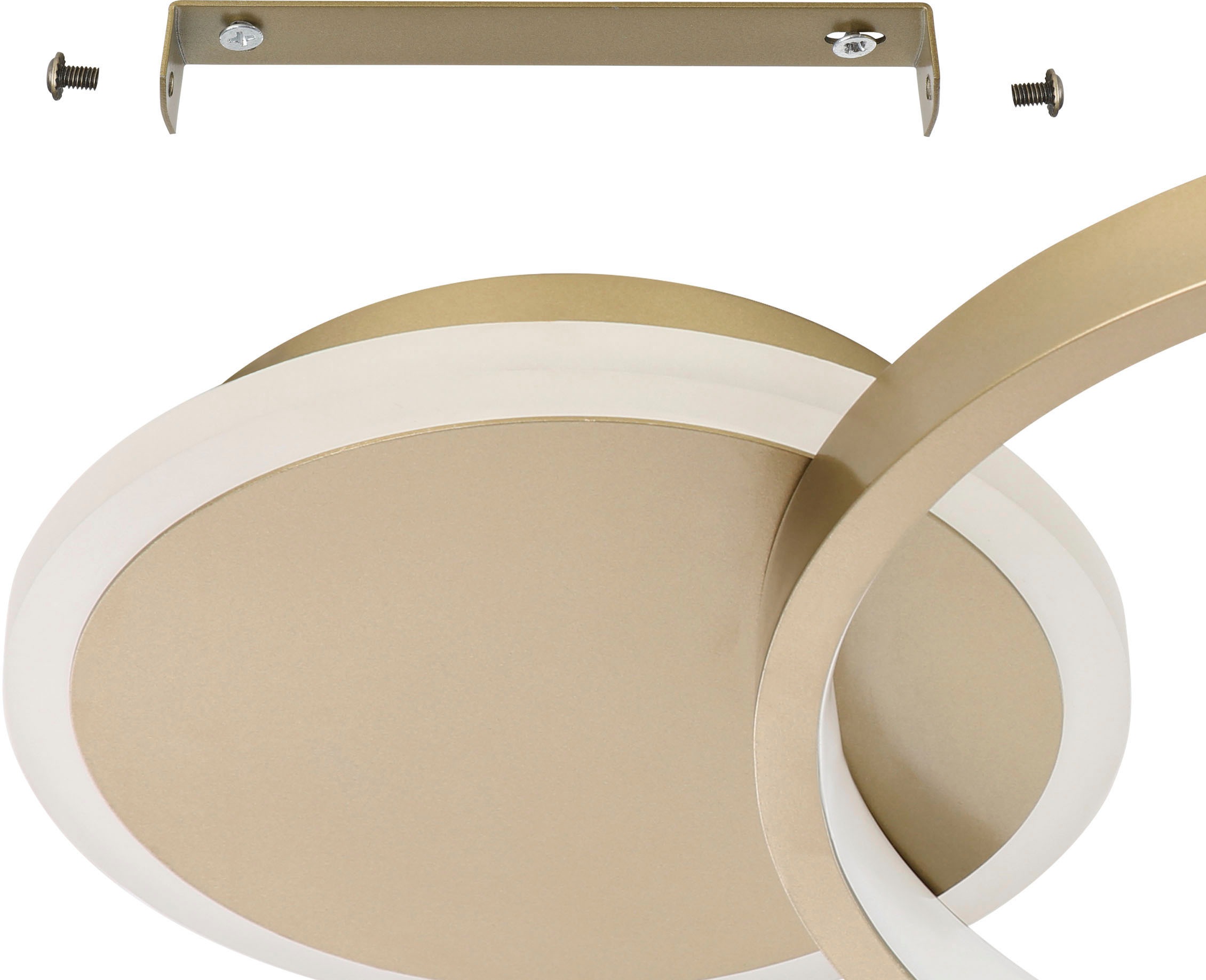 EGLO LED-Deckenleuchte »GAFARES« in gold und weiß aus Alu, Stahl / inkl. LED fest integriert - 15 Watt