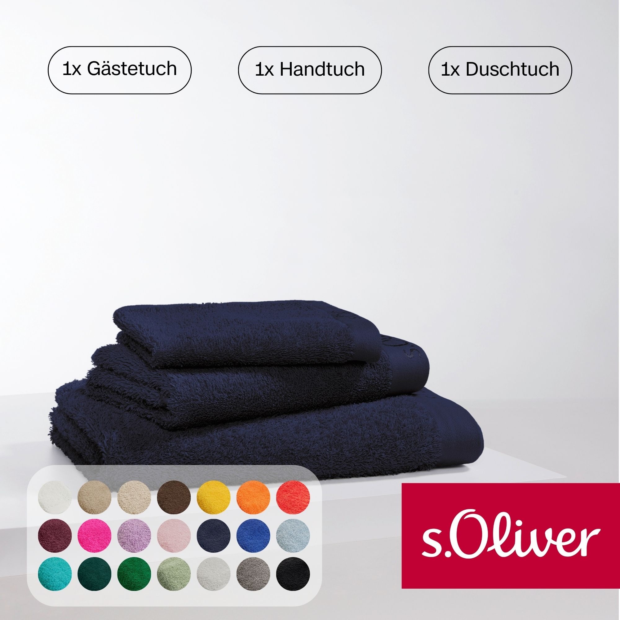 s.Oliver Handtuch Set »s.Oliver, Premium Qualität, 600 gr/m²,«, (Set, 3 St. günstig online kaufen