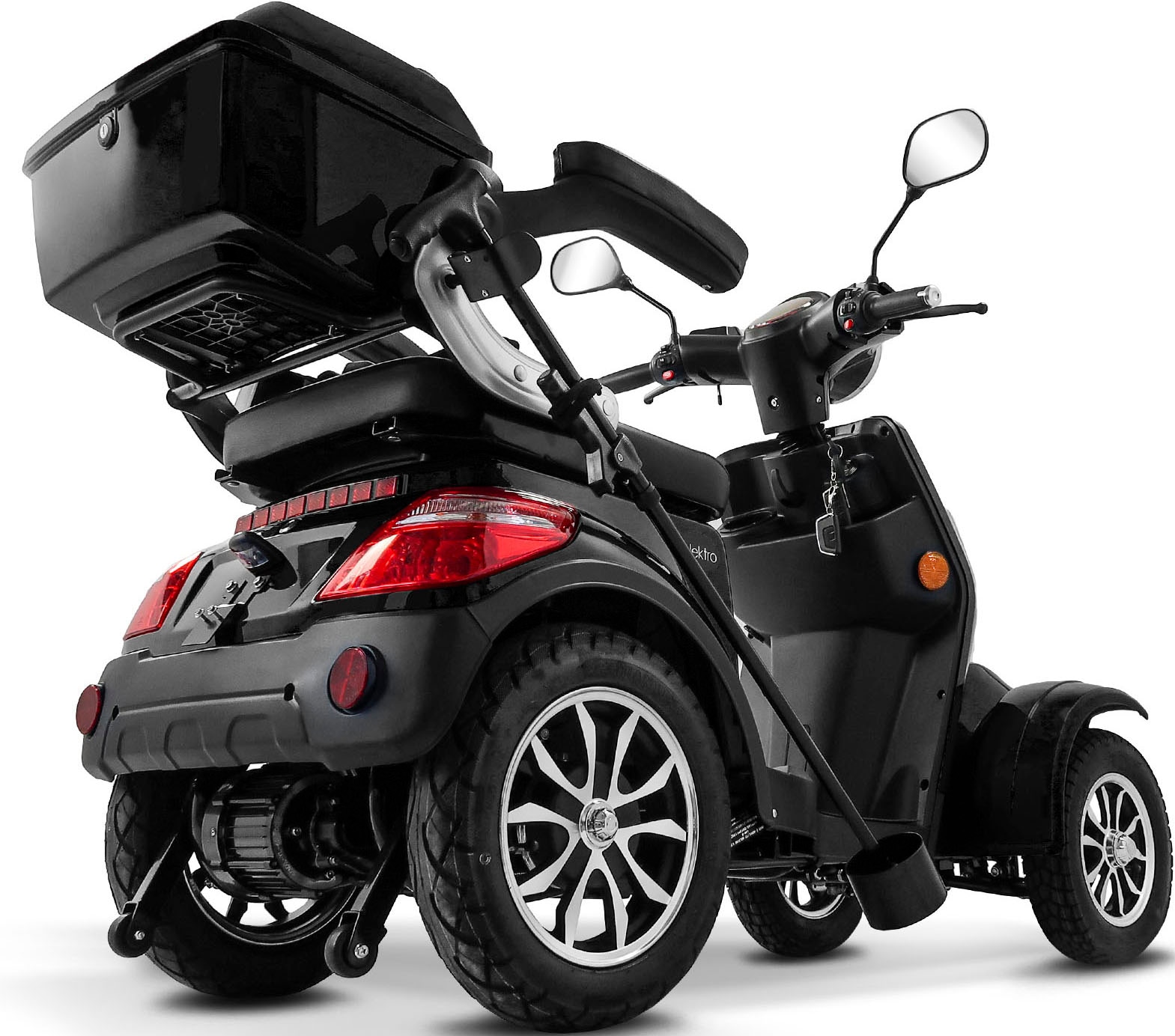 Rolektro Elektromobil »Rolektro E-Quad 25 V.3, Lithium Akku« 25 km/h mit Topcase, 