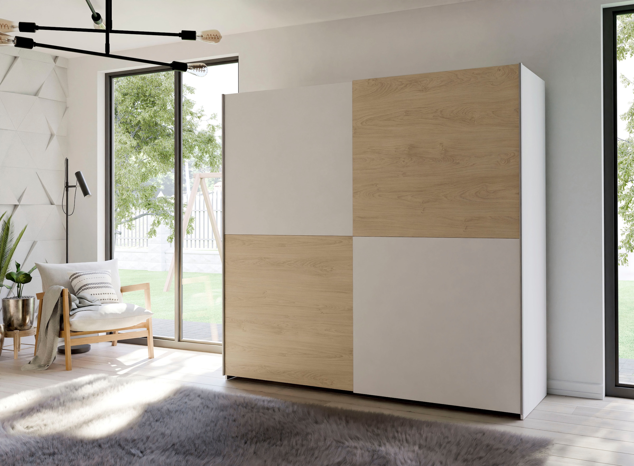 Home affaire Schwebetürenschrank »OTTOs Choice, 2 Schiebetüren, Made in Europe, stabil und zeitlos«, (5 Breiten: 120 -200cm, Höhe ca. 190cm), in verschiedenen Farben und Breiten