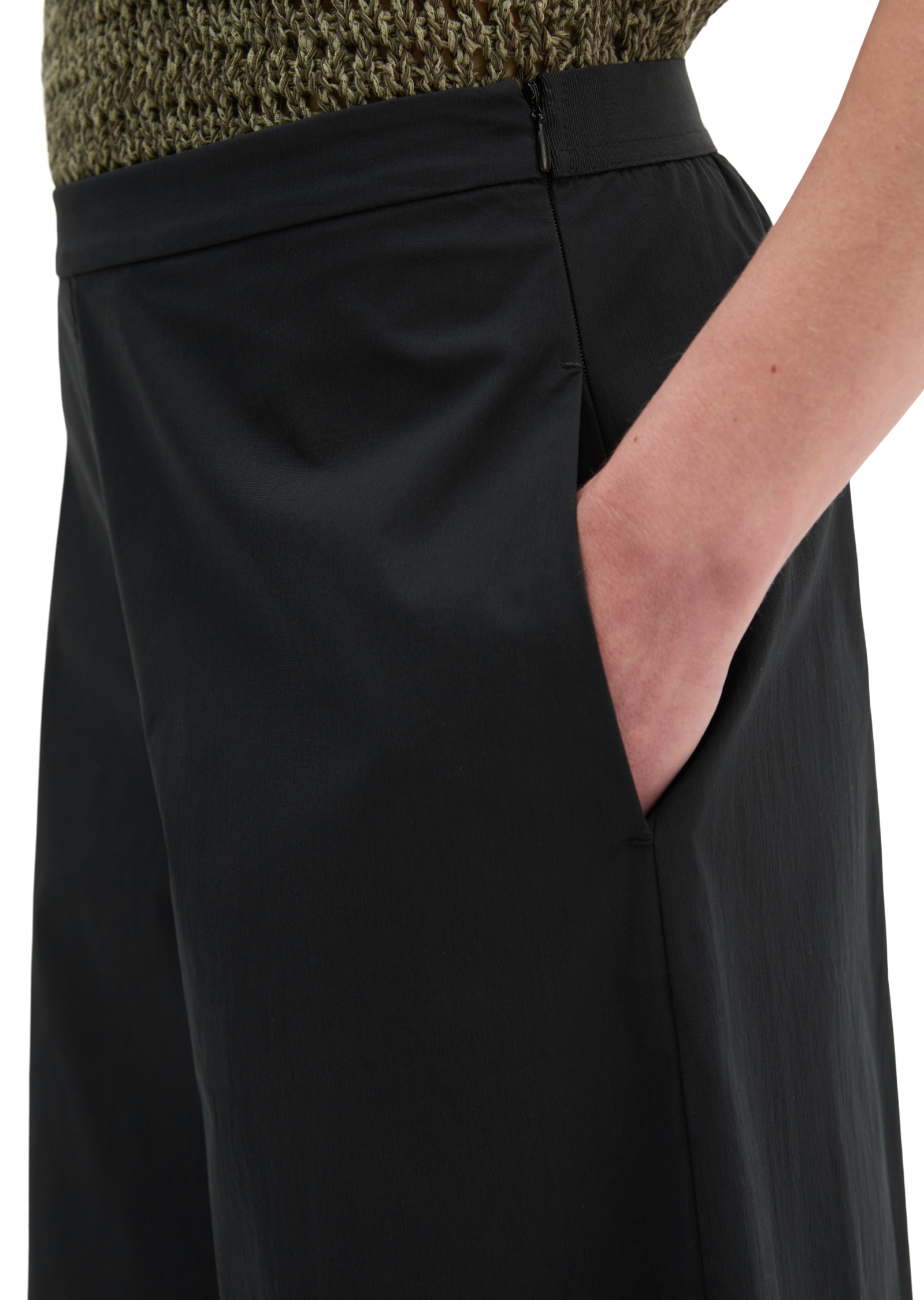 Marc O'Polo Culotte  wide aus Popeline-Stretch