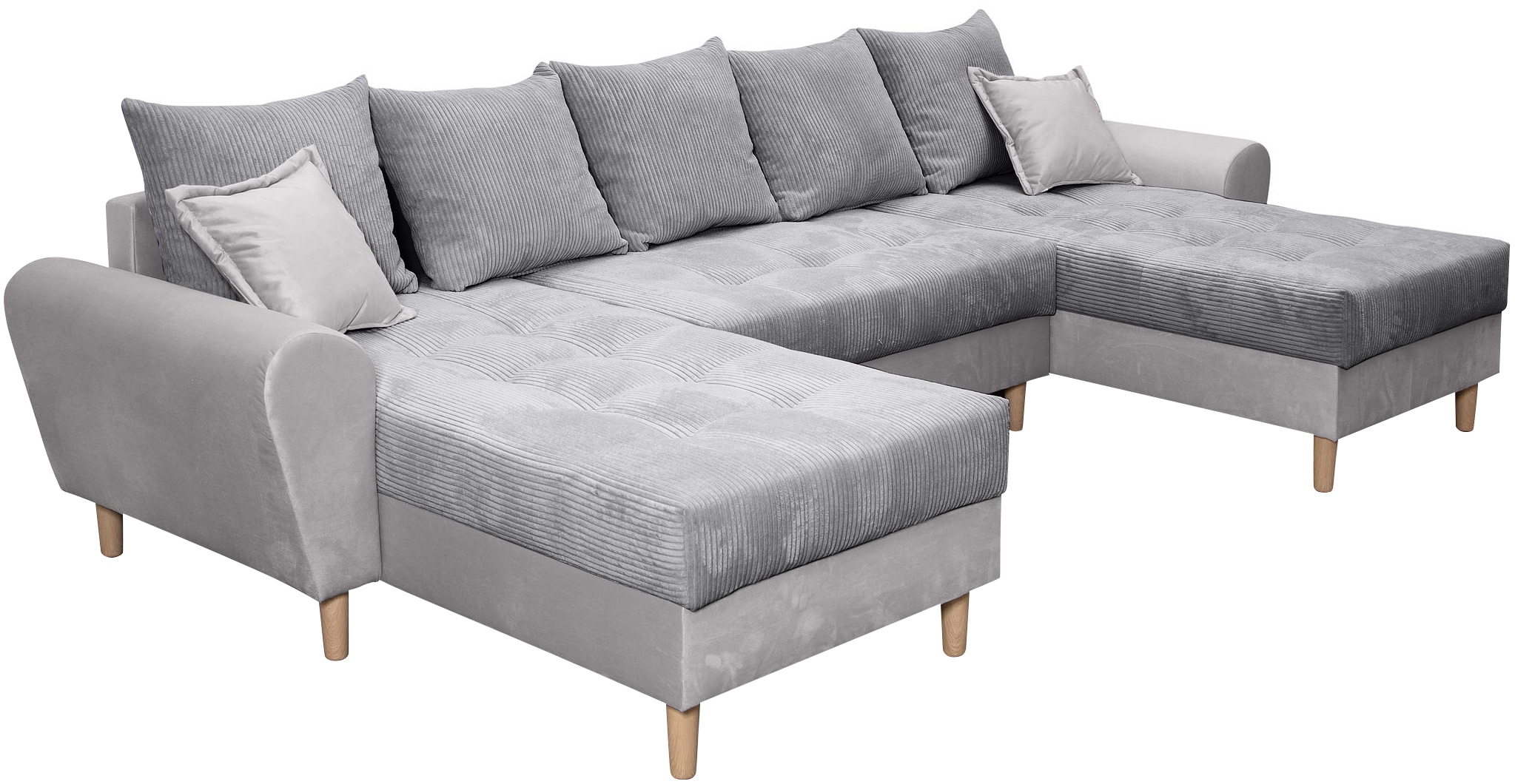 COLLECTION AB Wohnlandschaft »Raisa U-Form«, mit Federkern, Kissen und Steppung im Sitzbereich