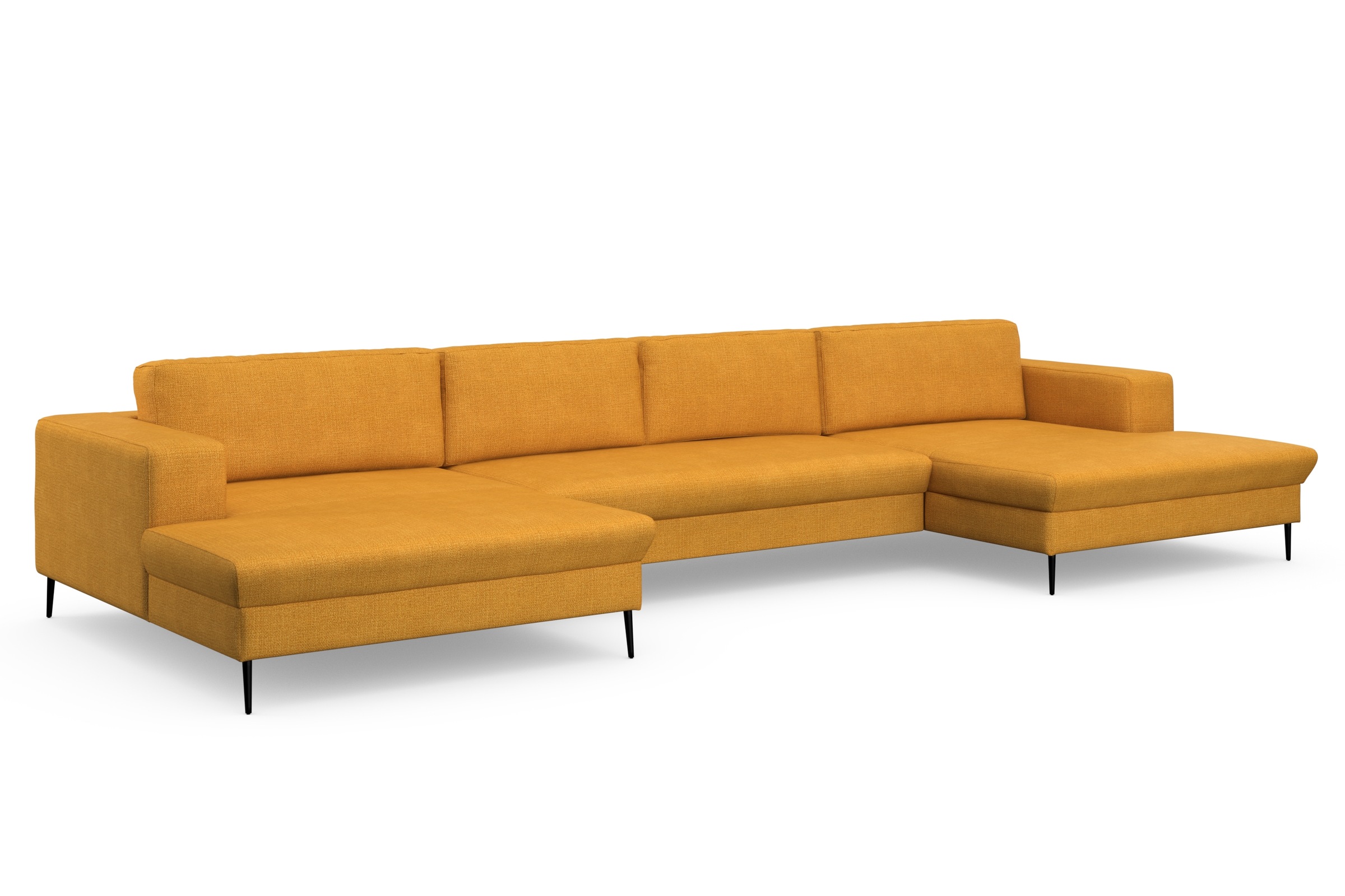DOMO collection Wohnlandschaft »Modica U-Form«, XXL, in moderner Optik mit, 2 großzügigen Recamieren, auch in Cord