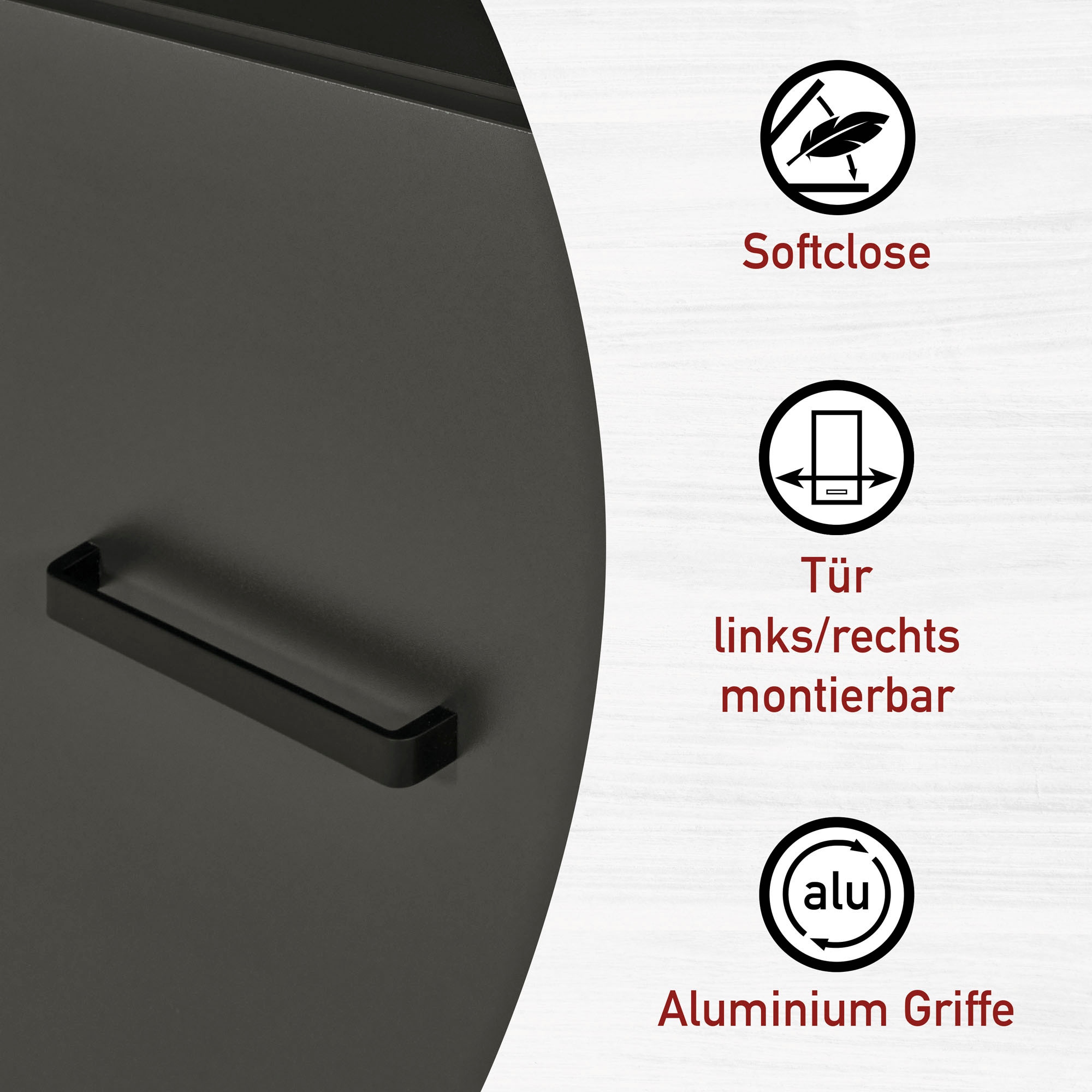 Inter Link Küchenzeile »Küchenzeile Veneto« Ohne E-Geräte für Spülmaschine Kochfeld Backofen Kühlschrank B: 430 cm