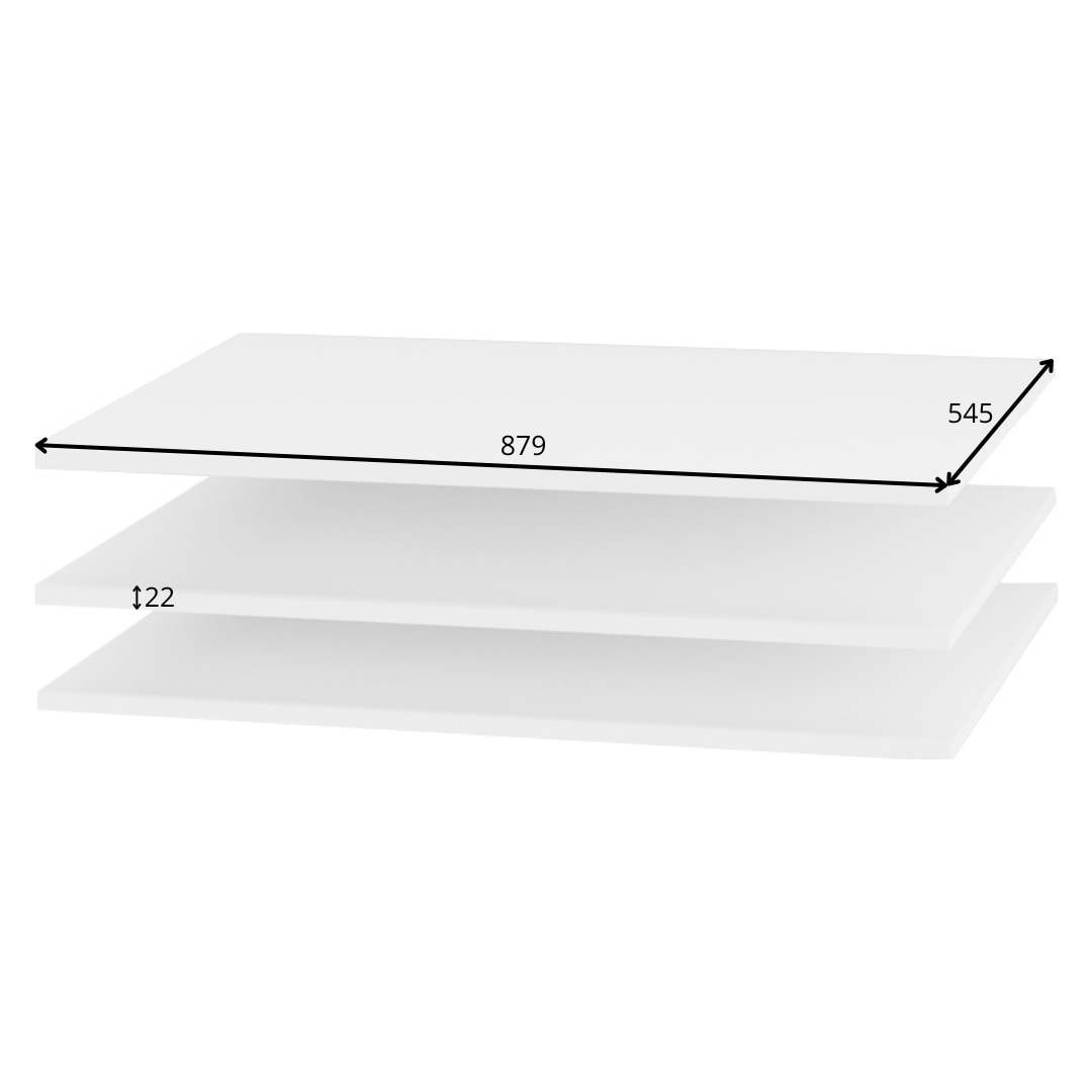 INOSIGN Einlegeboden »Malissa Zubehör für den gleichnamigen Schrank«, (Set, 3 St., 3 Einlegeböden), BxTxH 88 x55x2 cm, FSC-zertifizierter Holzwerkstoff